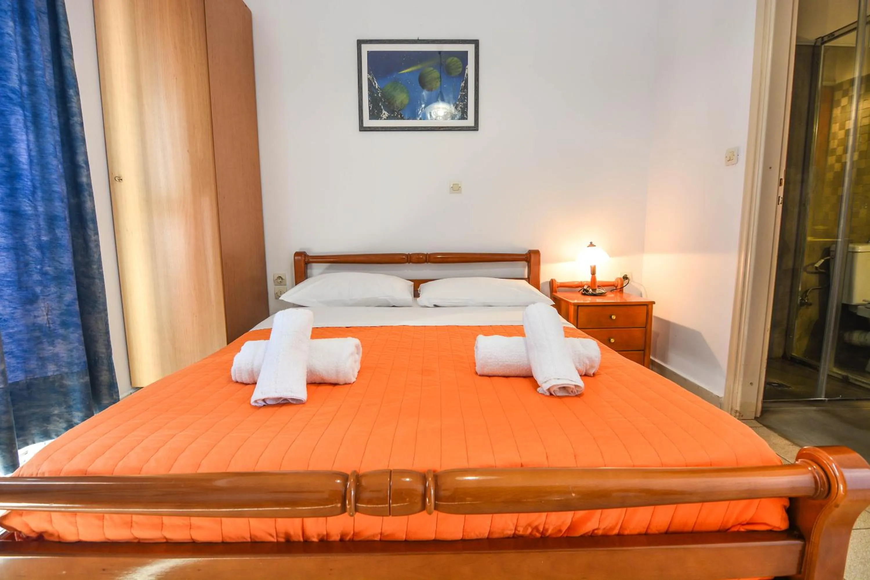 Bed in Epavlis Apartments