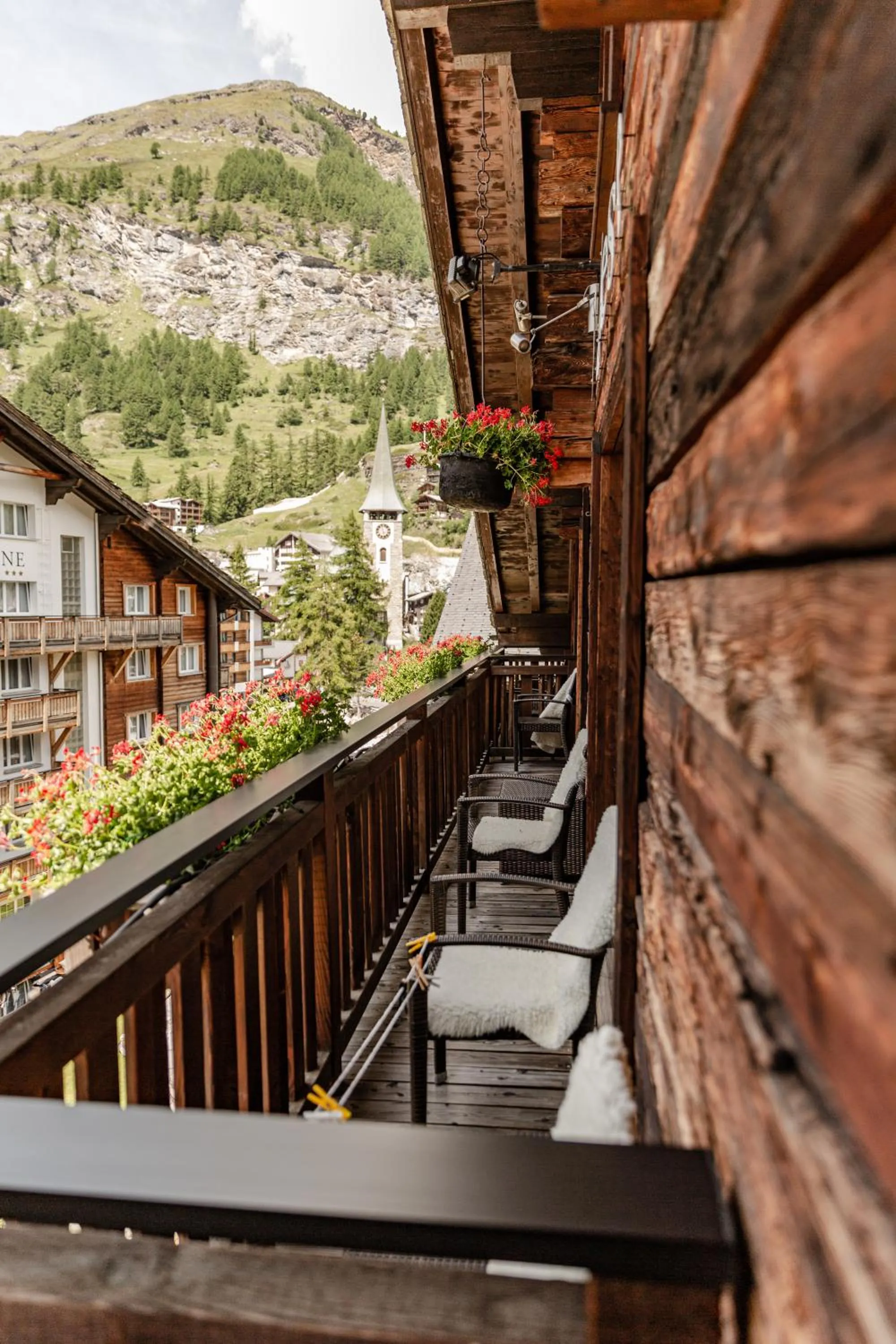 Balcony/Terrace in Chesa Valese by Sisters Zermatt