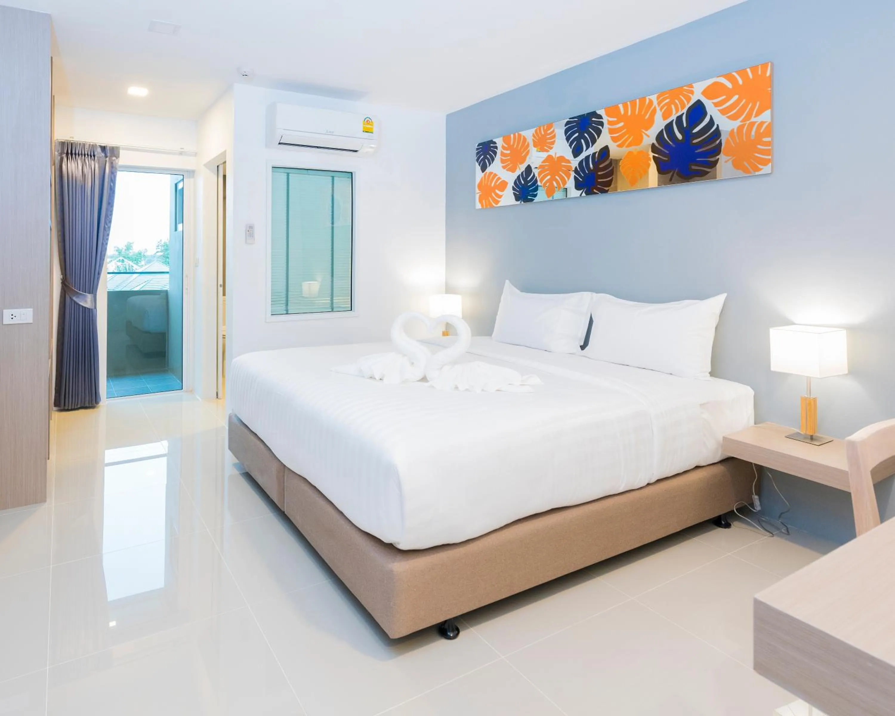 Bed in Trat City Hotel