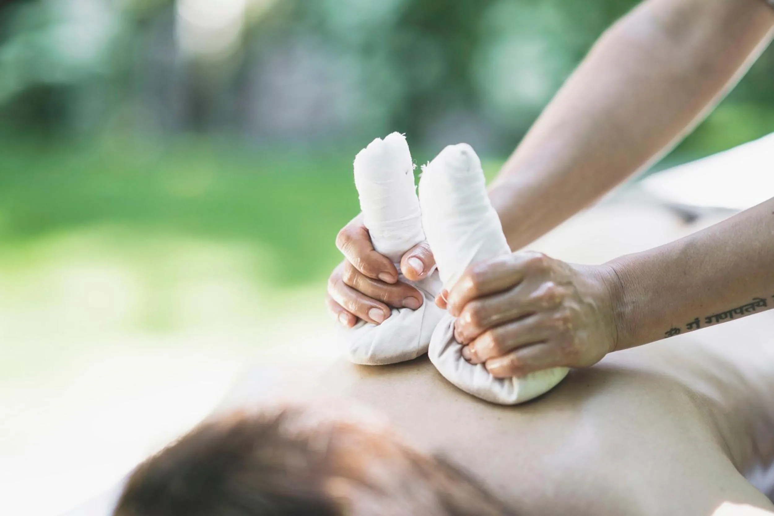 Massage in Vegan Hotel La Vimea