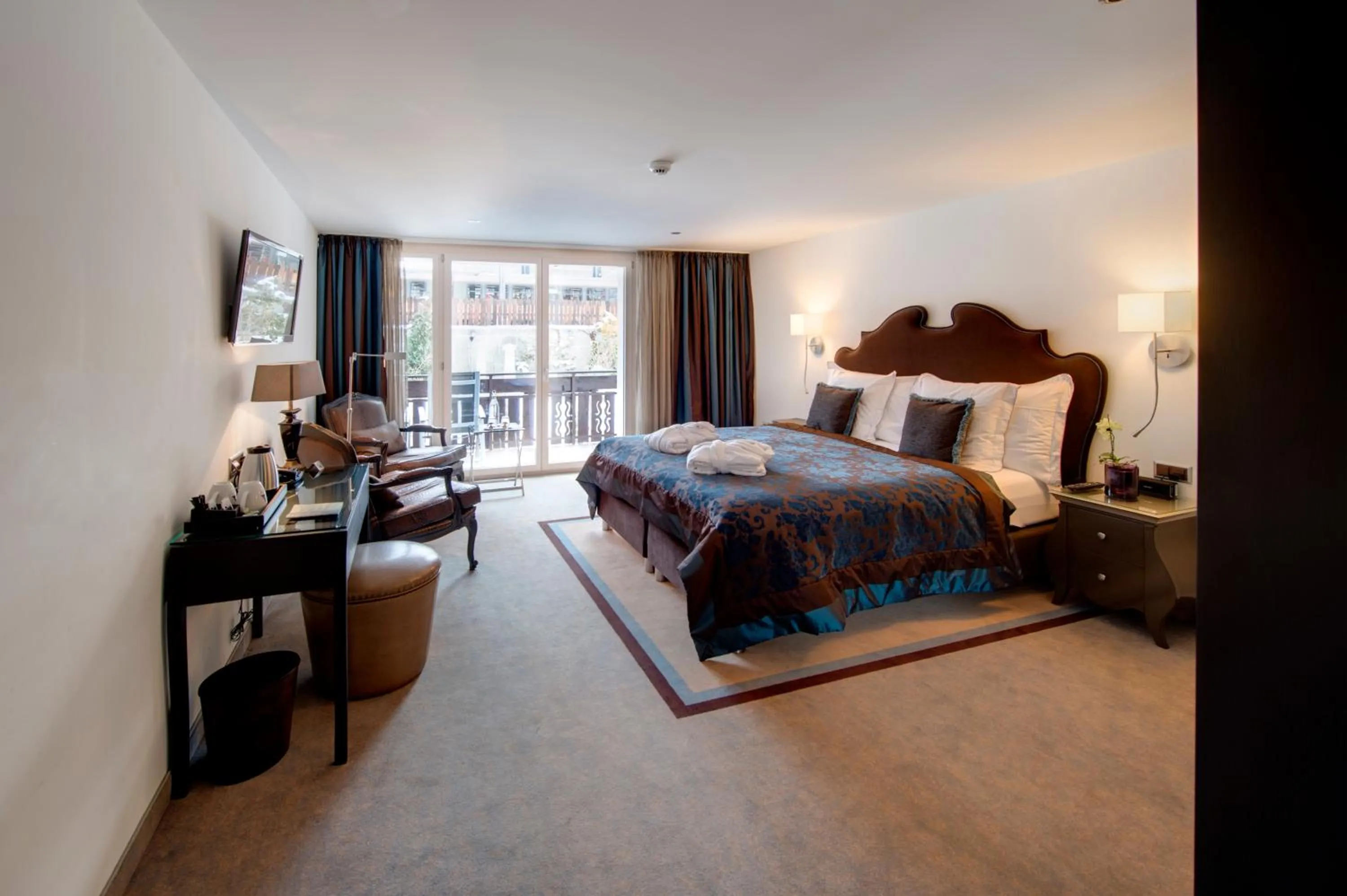 Bedroom in SchlossHotel Zermatt Active & CBD Spa Hotel