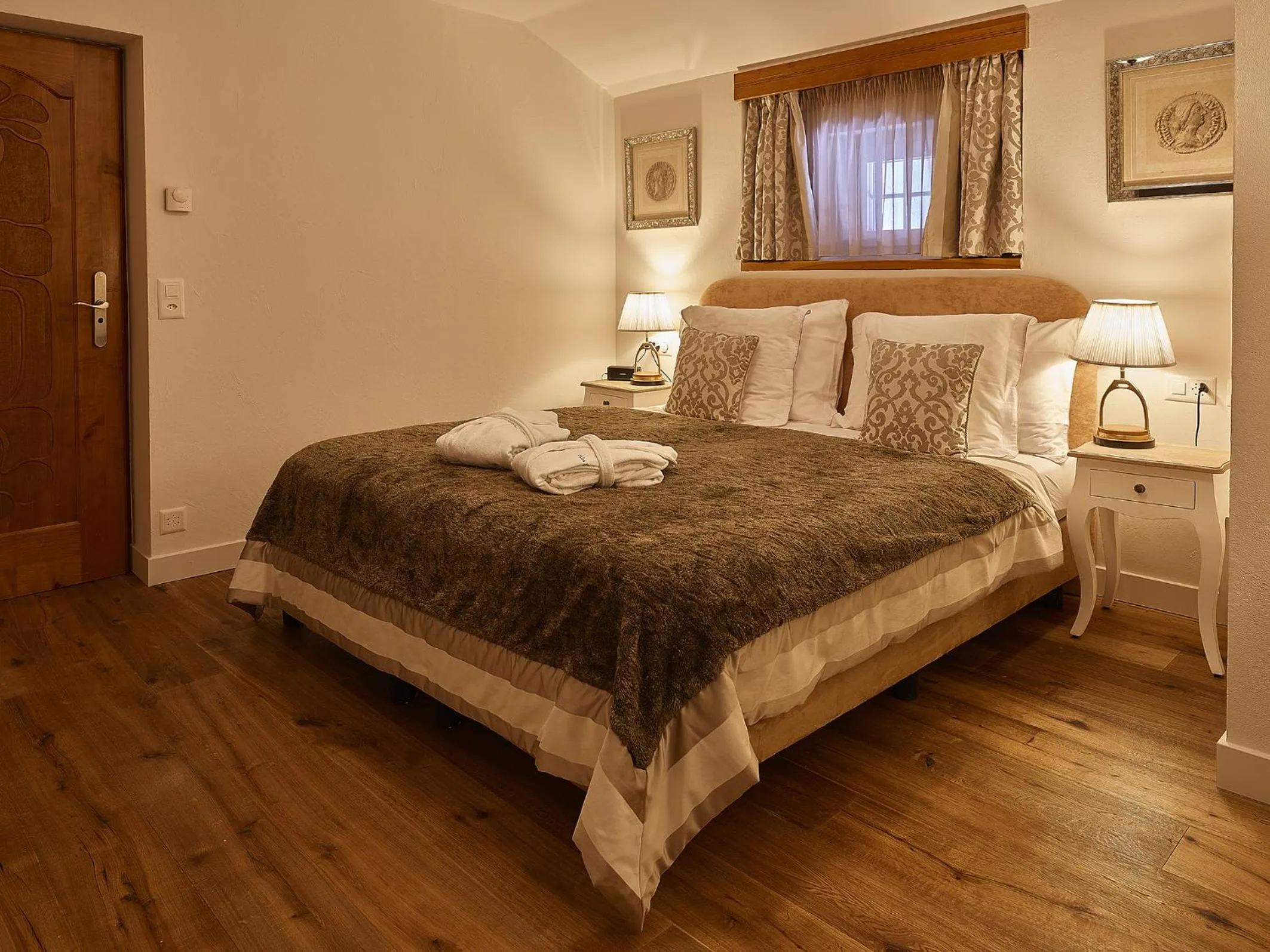 Bed in SchlossHotel Zermatt Active & CBD Spa Hotel