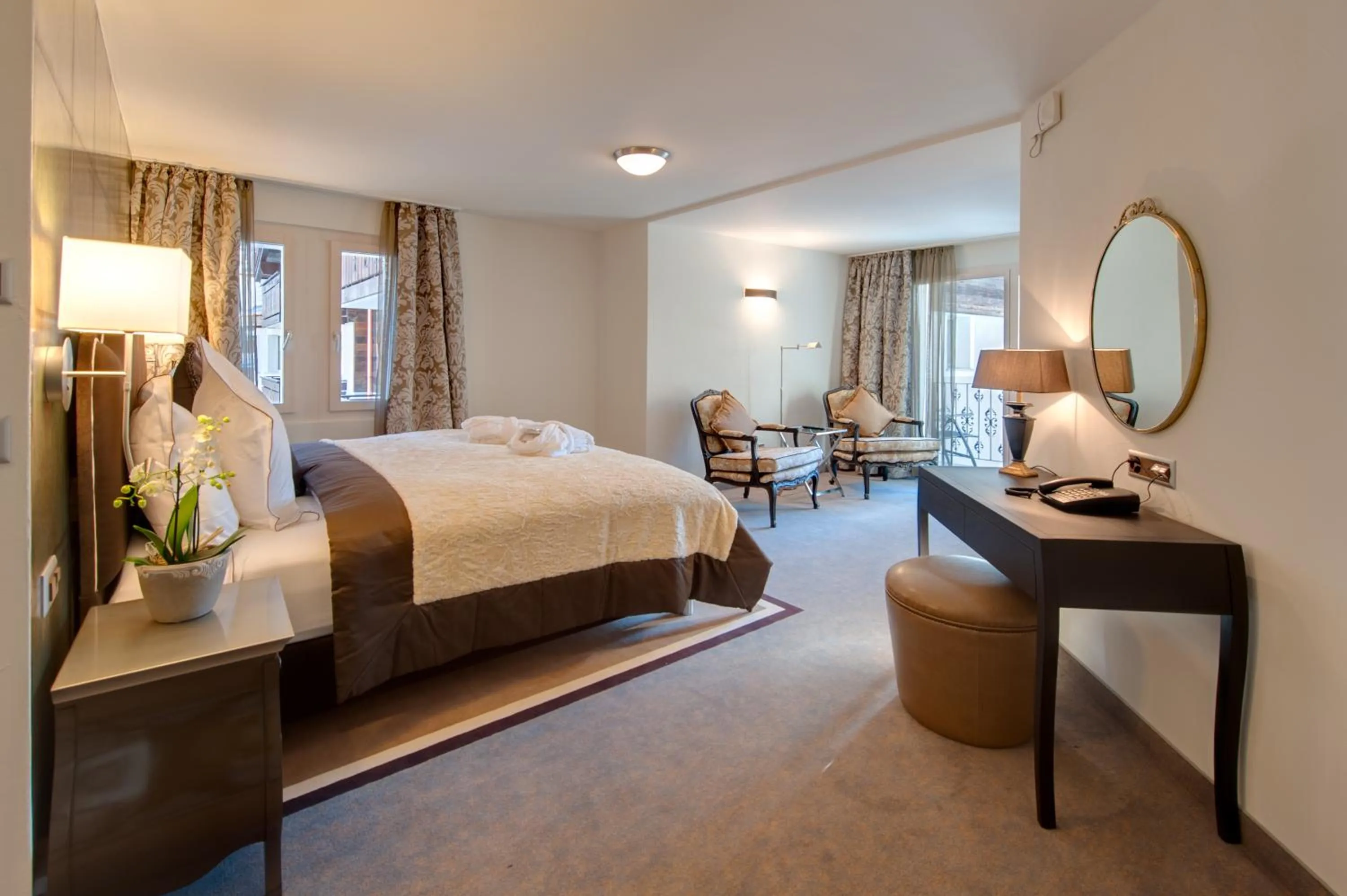 Bedroom in SchlossHotel Zermatt Active & CBD Spa Hotel