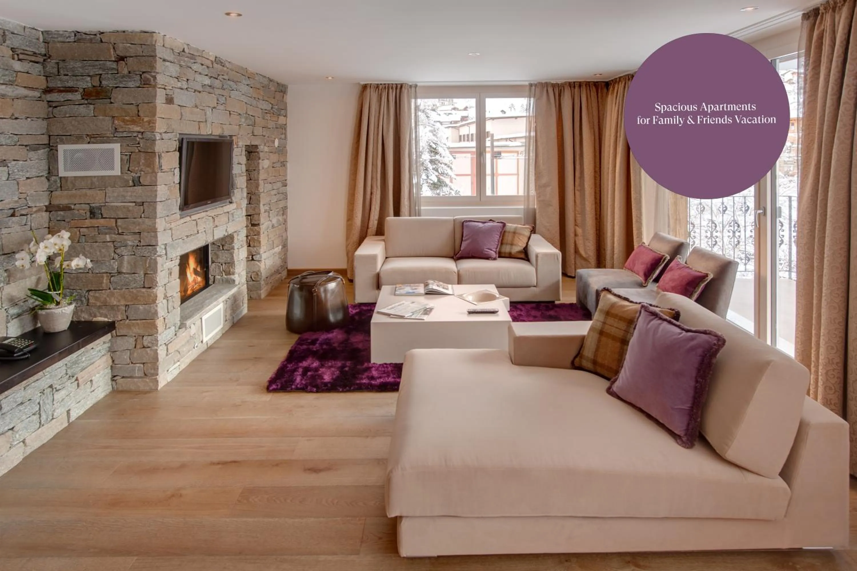 Living room in SchlossHotel Zermatt Active & CBD Spa Hotel