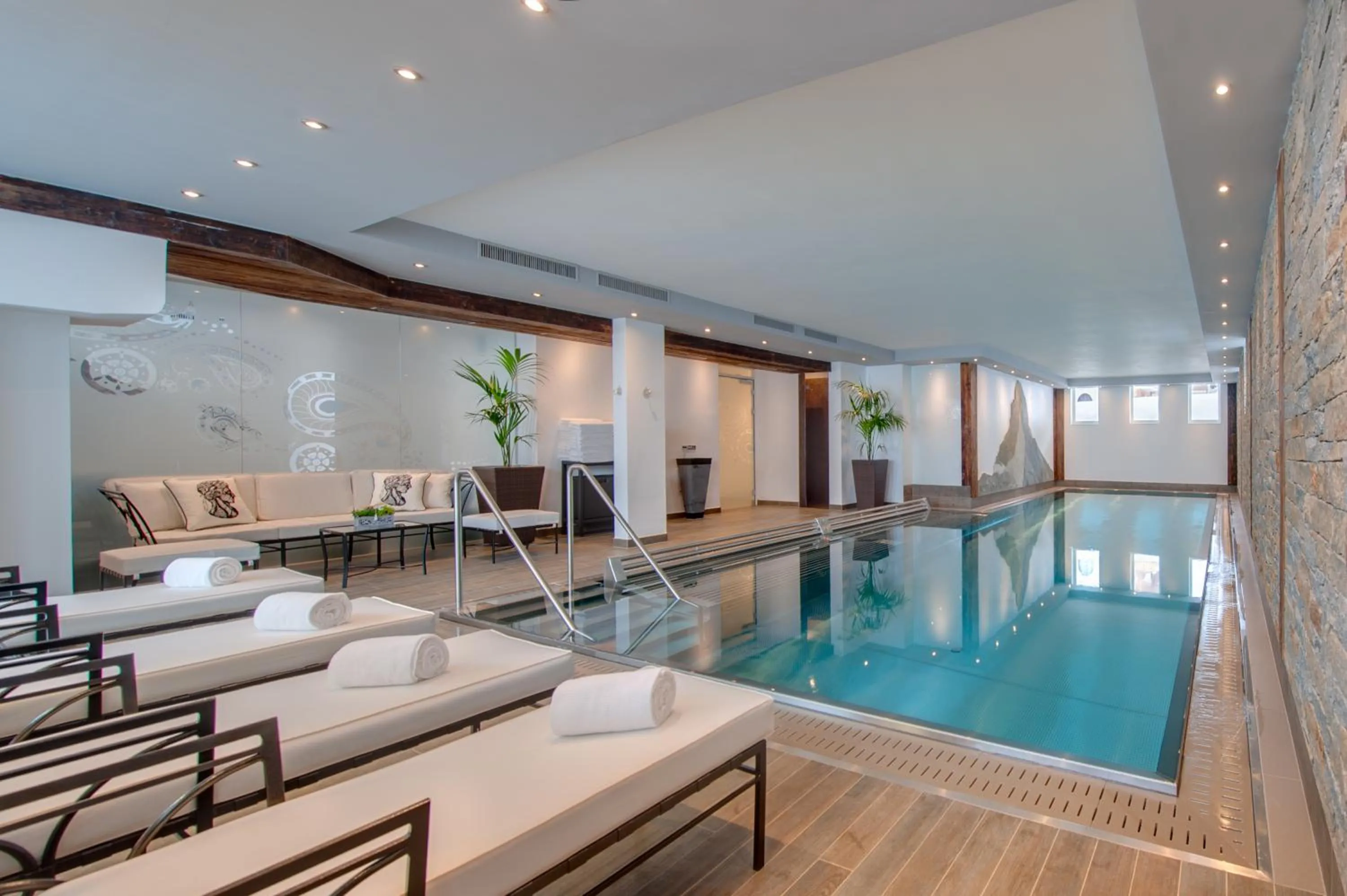 Swimming pool in SchlossHotel Zermatt Active & CBD Spa Hotel