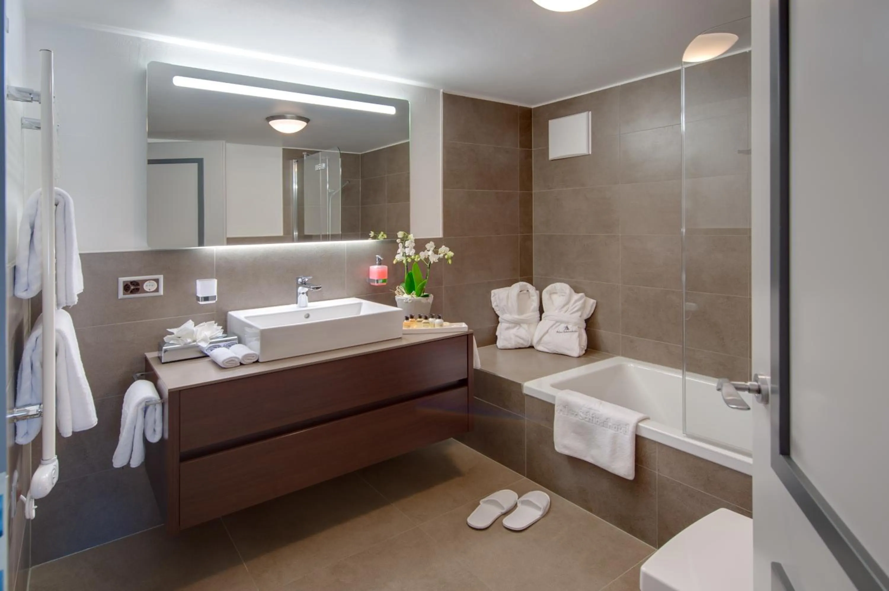 Bathroom in SchlossHotel Zermatt Active & CBD Spa Hotel