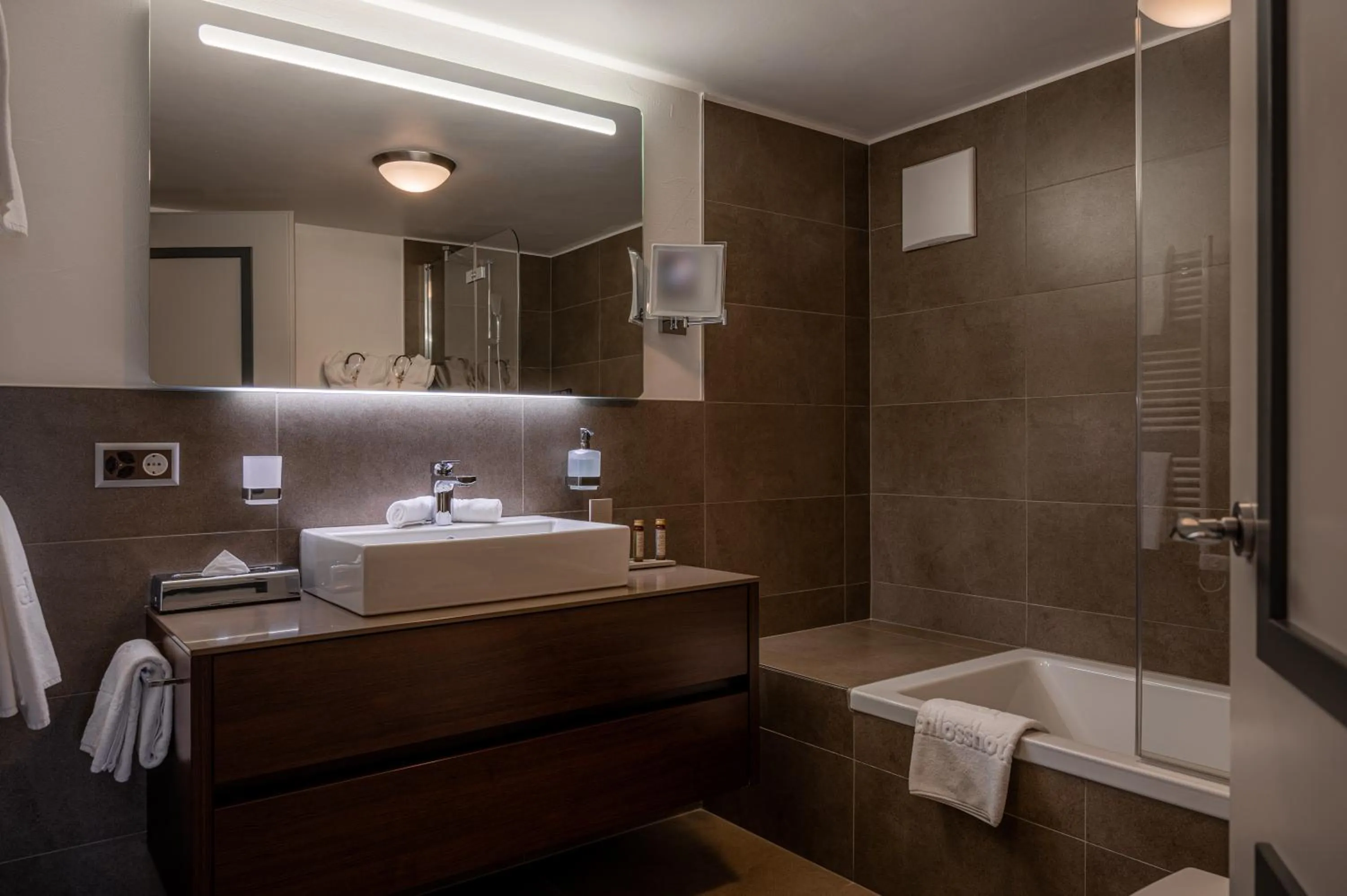 Bathroom in SchlossHotel Zermatt Active & CBD Spa Hotel