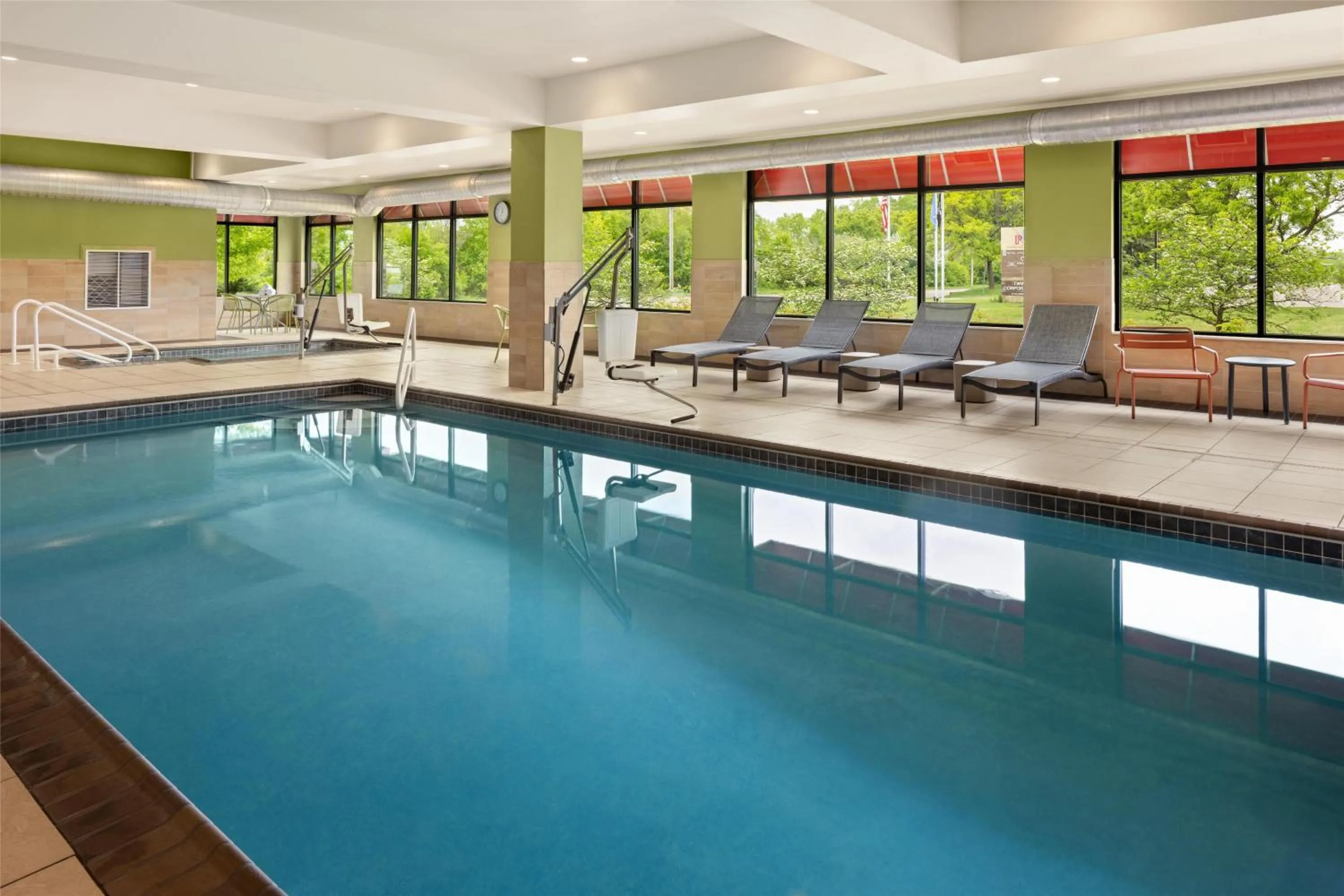 Pool view in Hampton Inn Minneapolis-Roseville,MN