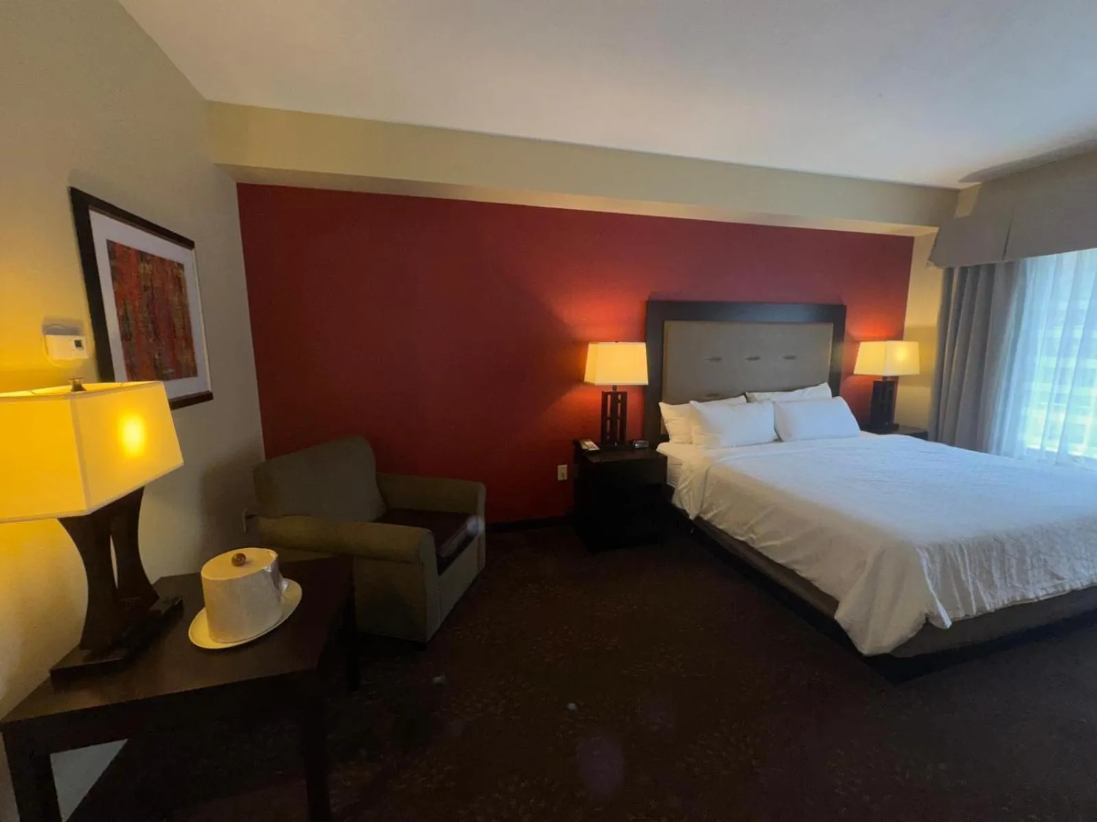 Bed in Wyndham Garden Anchorage Airport