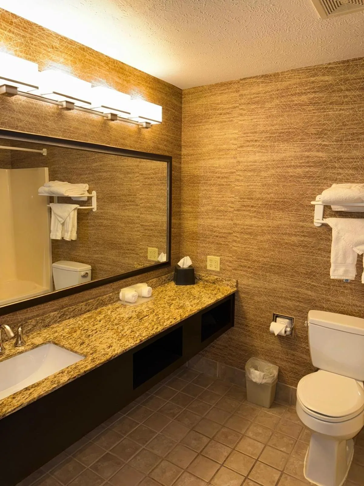 Bathroom in Wyndham Garden Anchorage Airport