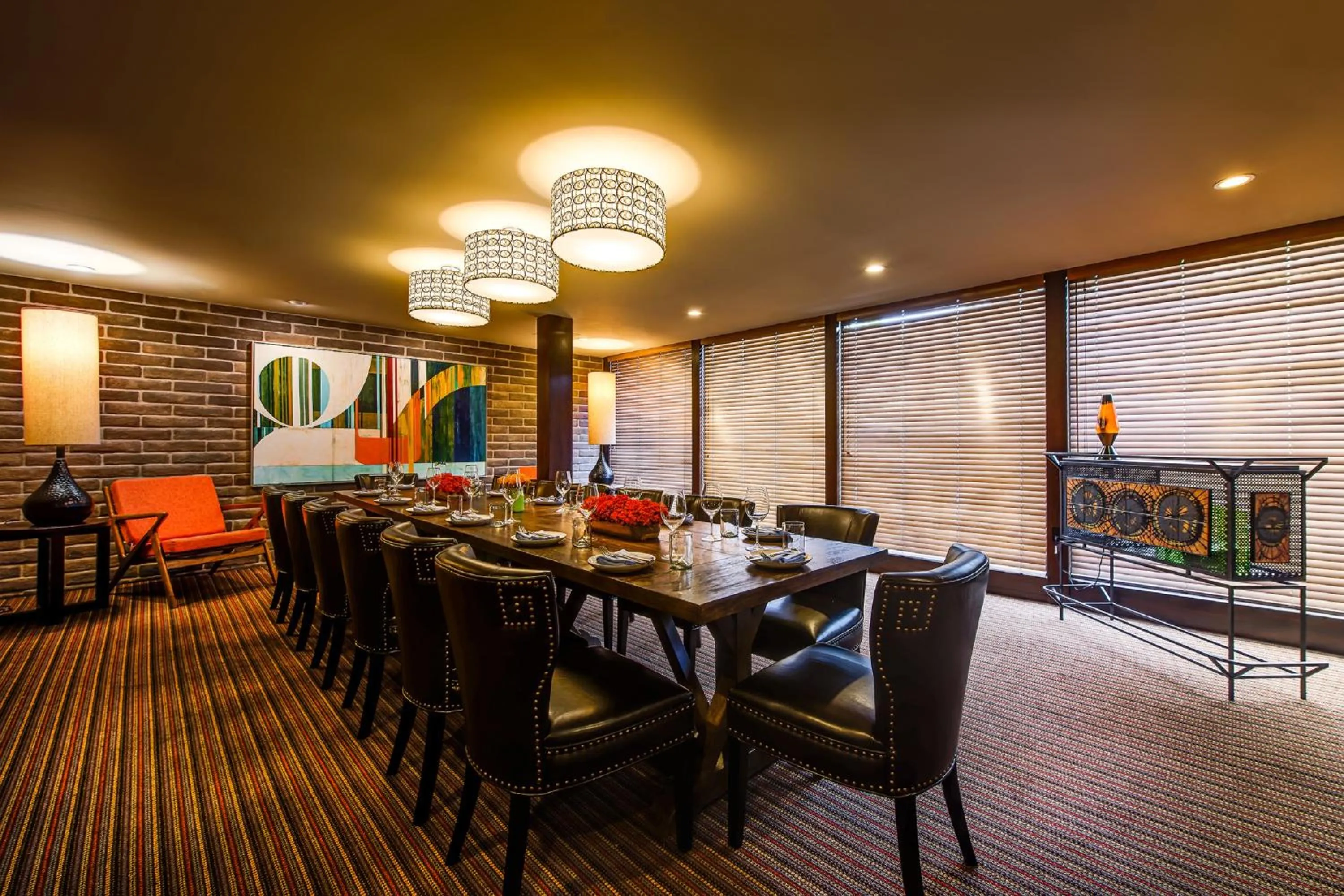 Dining area in The Garland