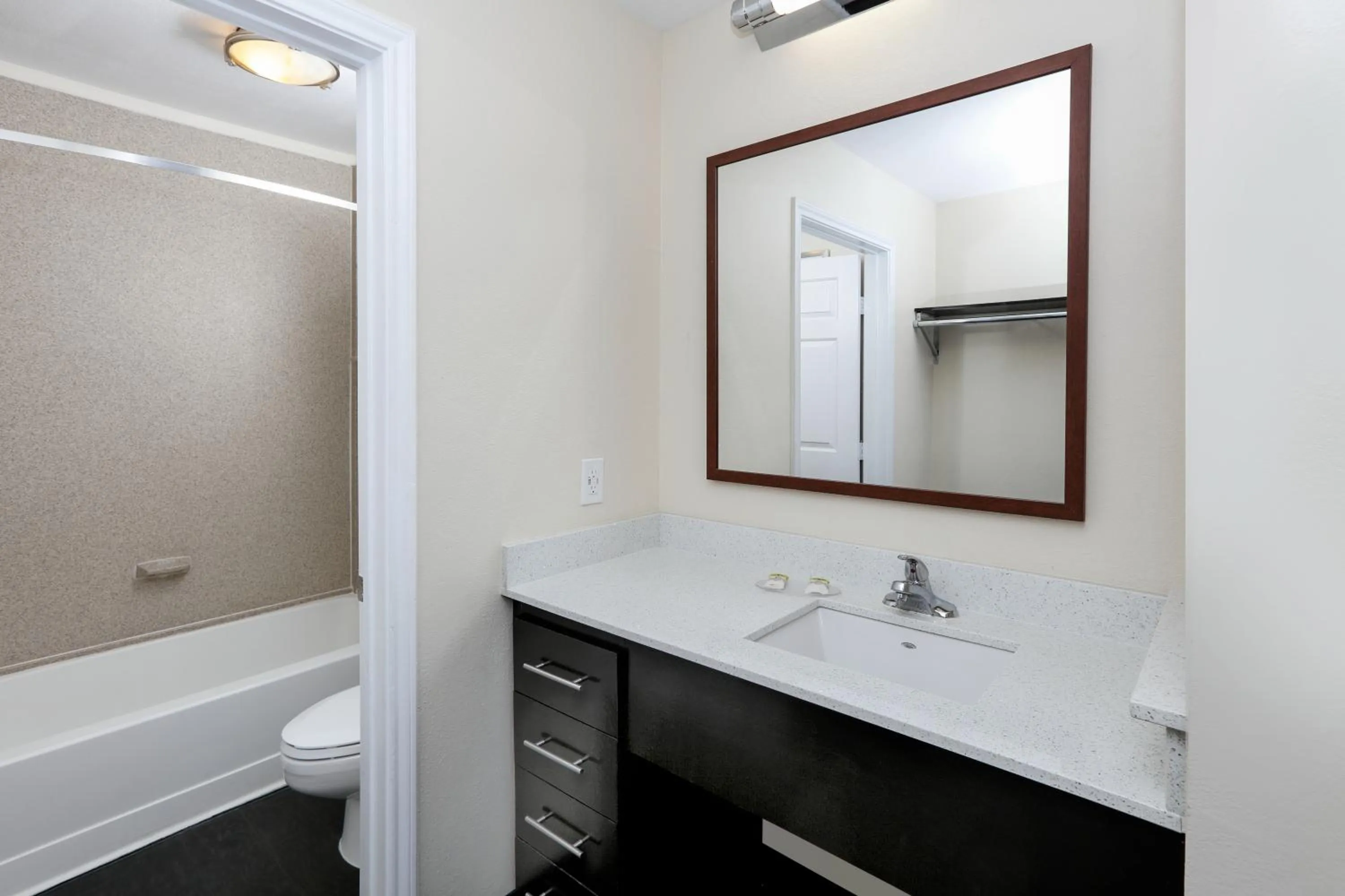 Bathroom in Candlewood Suites Dallas Market Center-Love Field by IHG