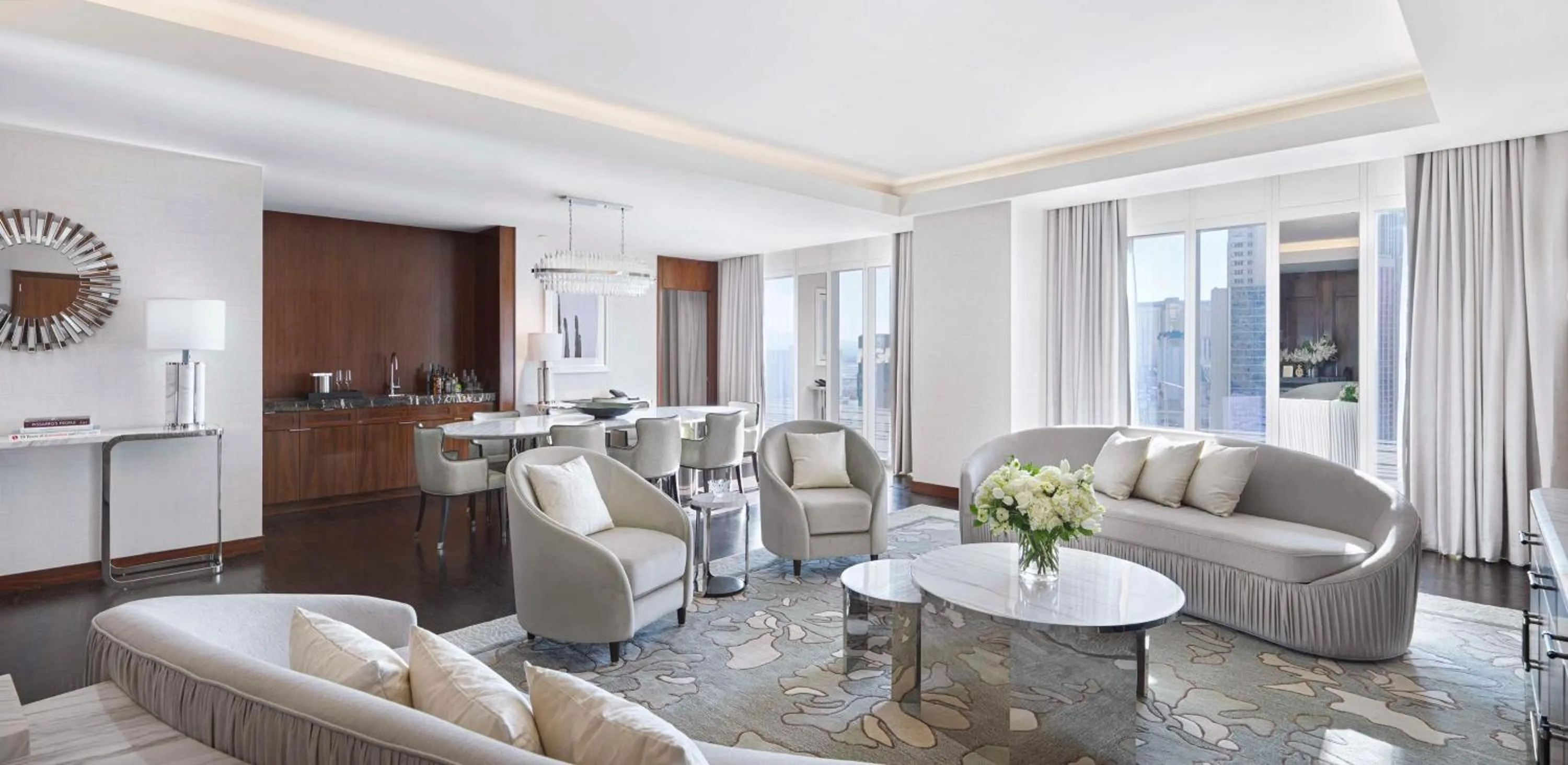 Living room in Waldorf Astoria Las Vegas