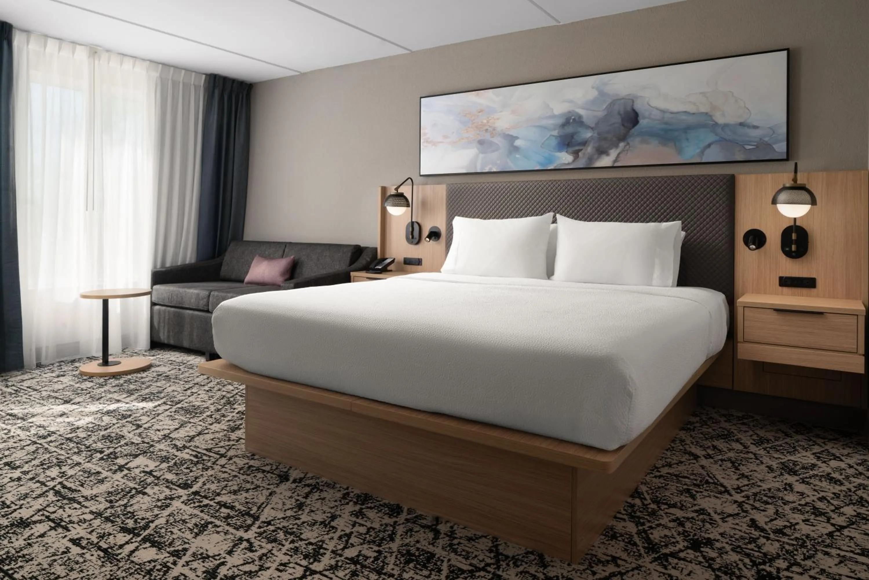 View (from property/room), Bed in Hilton Garden Inn Richmond South/Southpark