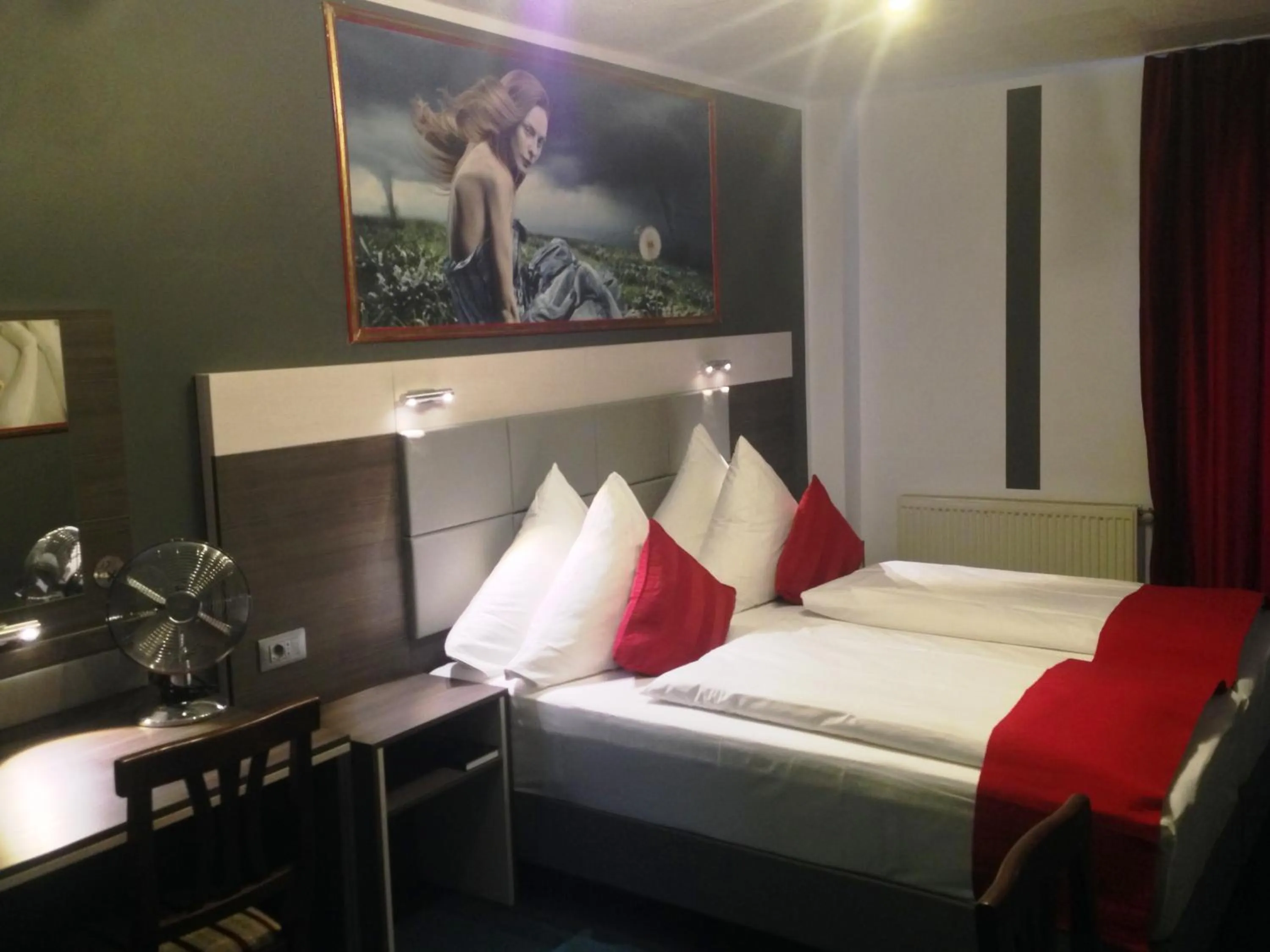 Bed in Rheinhotel Lilie