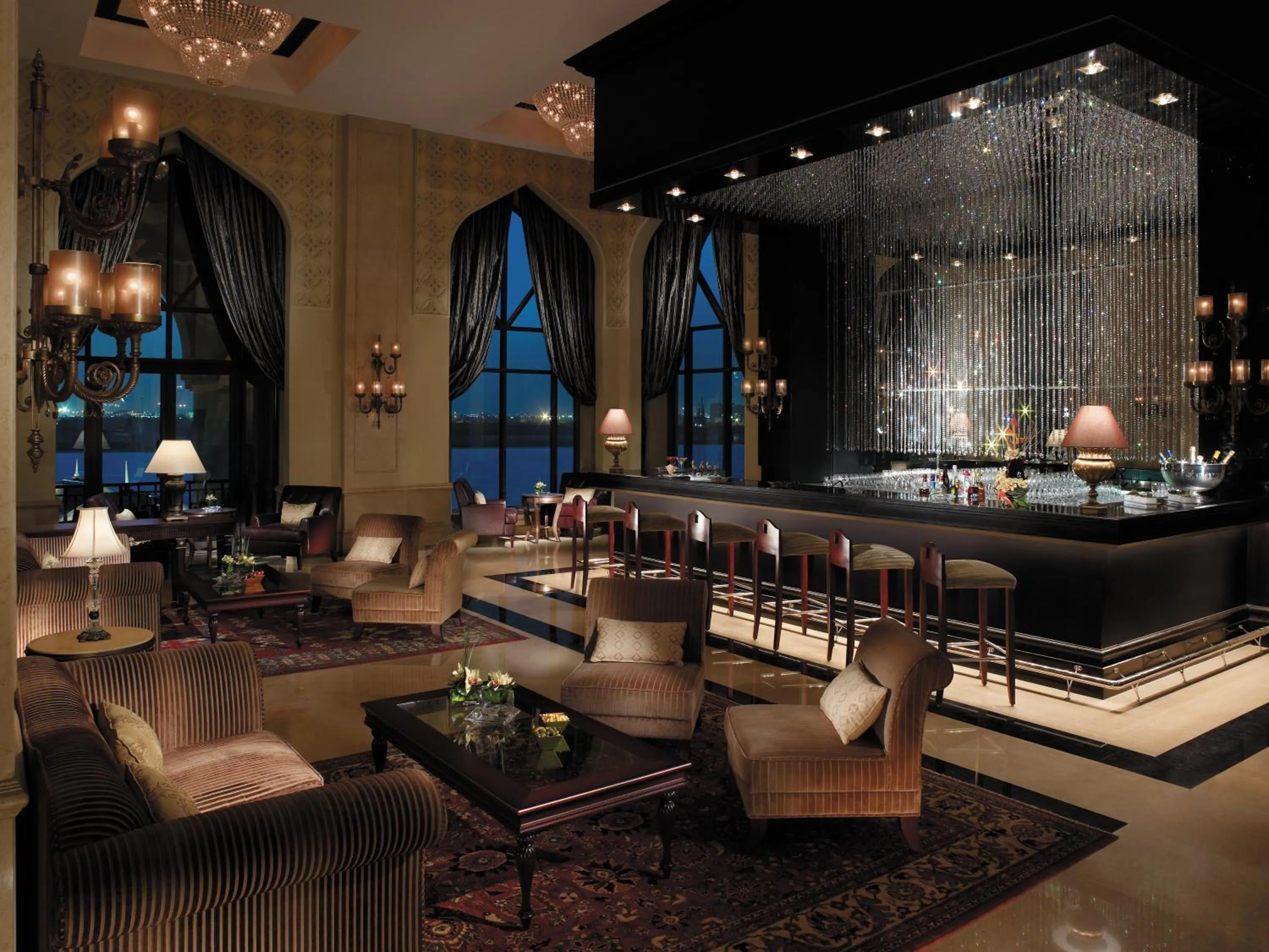 Lounge or bar in Shangri-La Qaryat Al Beri, Abu Dhabi