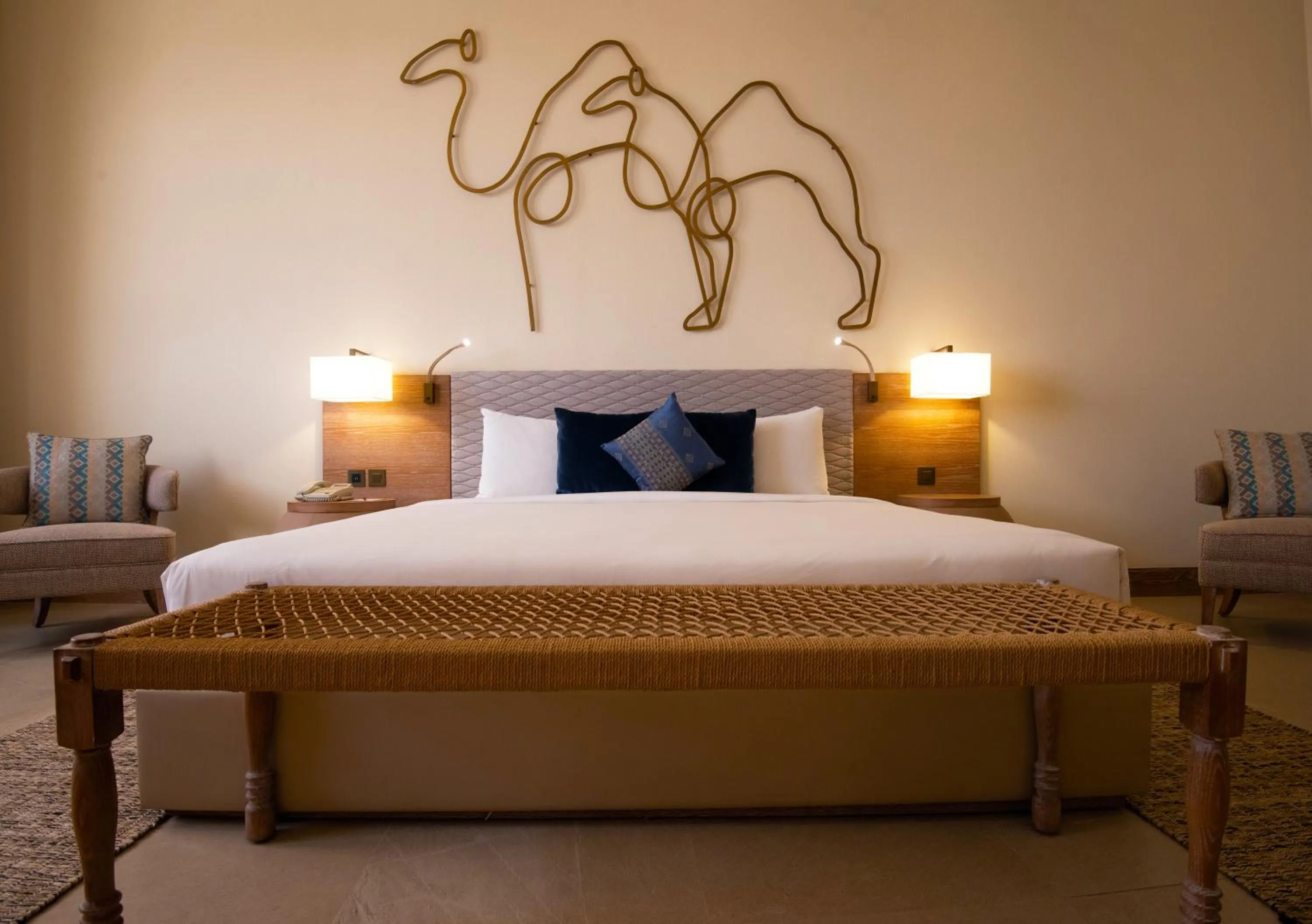 Bed in Liwa Hotel