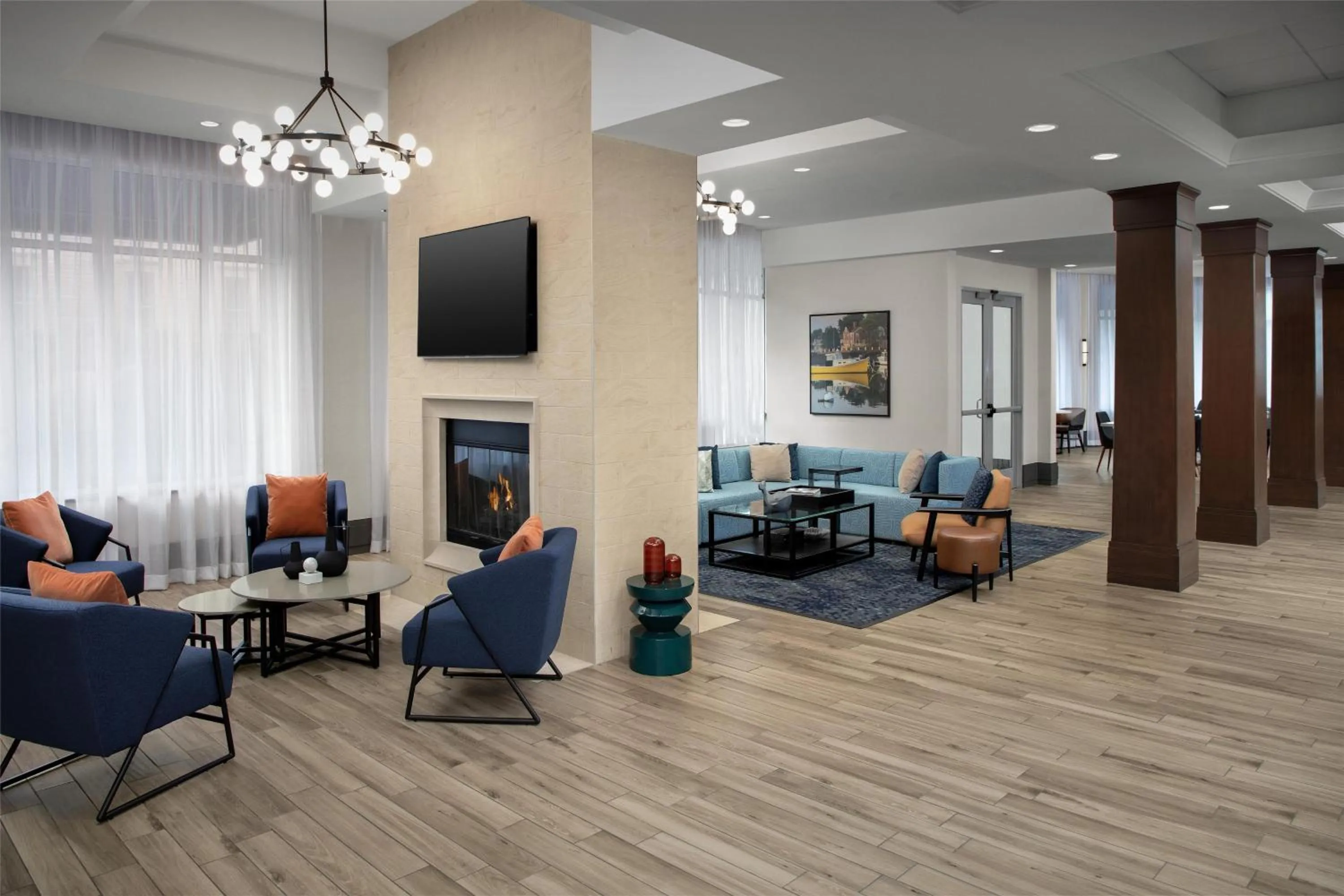 Lobby or reception in Hilton Garden Inn Portsmouth Downtown