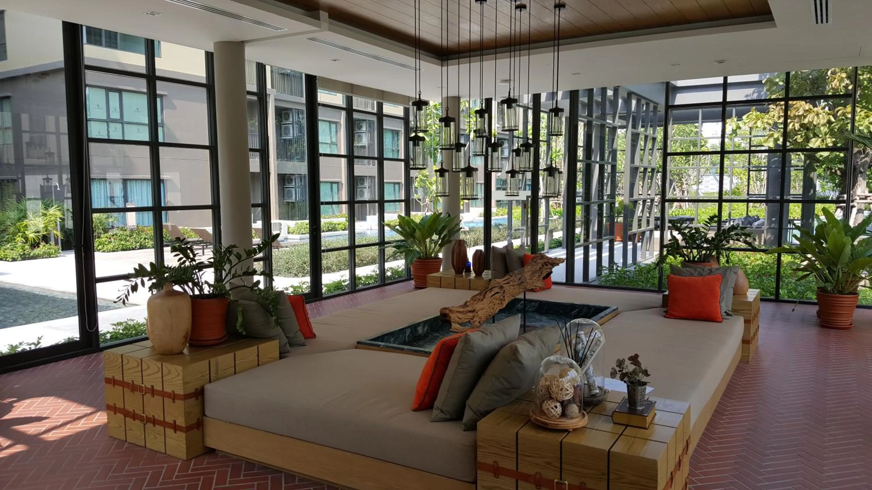 Lobby or reception in The Relaxing Room Pool Access at Rain Resort Condominium Cha Am- Hua Hin