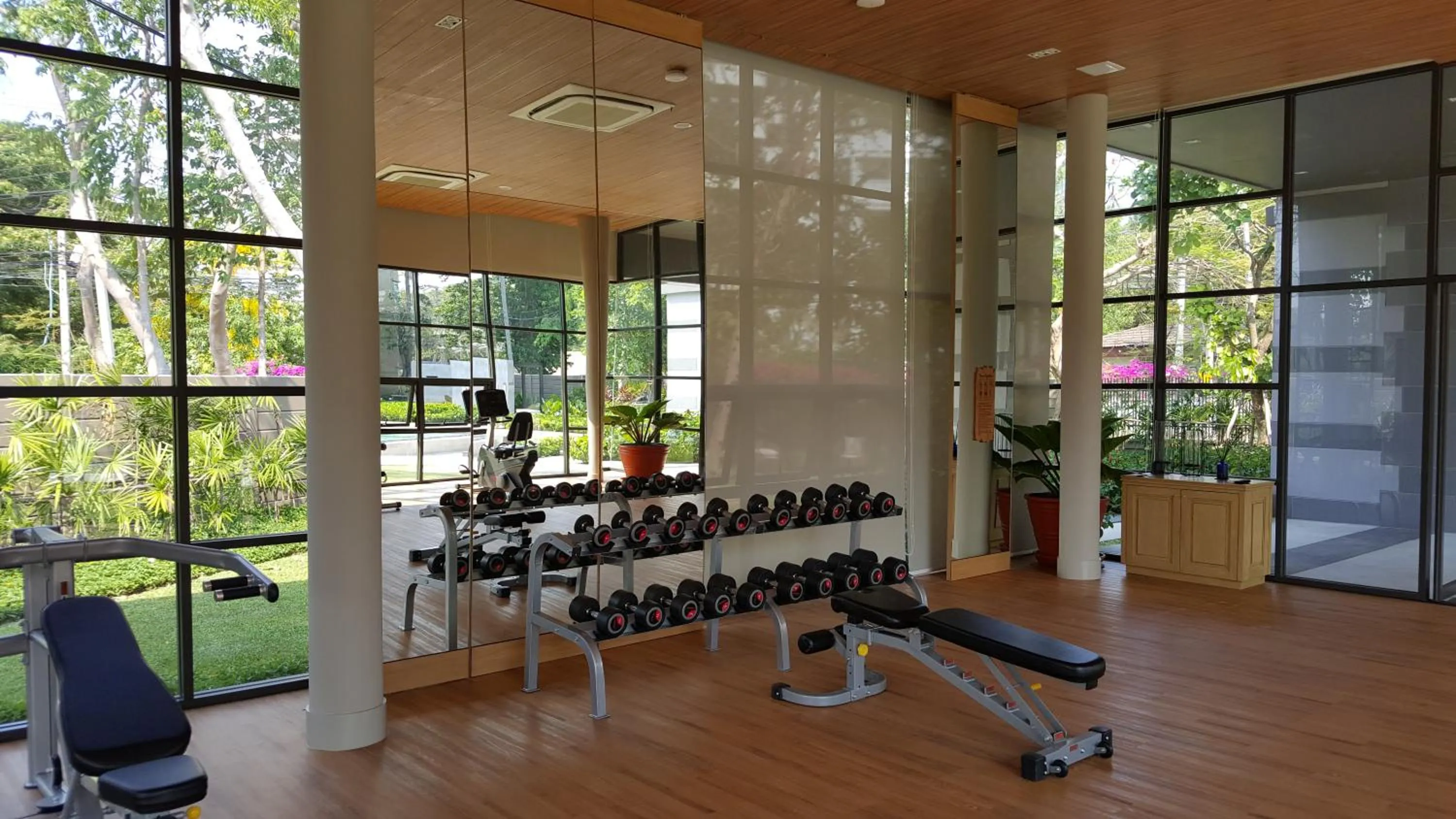 Fitness centre/facilities in The Relaxing Room Pool Access at Rain Resort Condominium Cha Am- Hua Hin