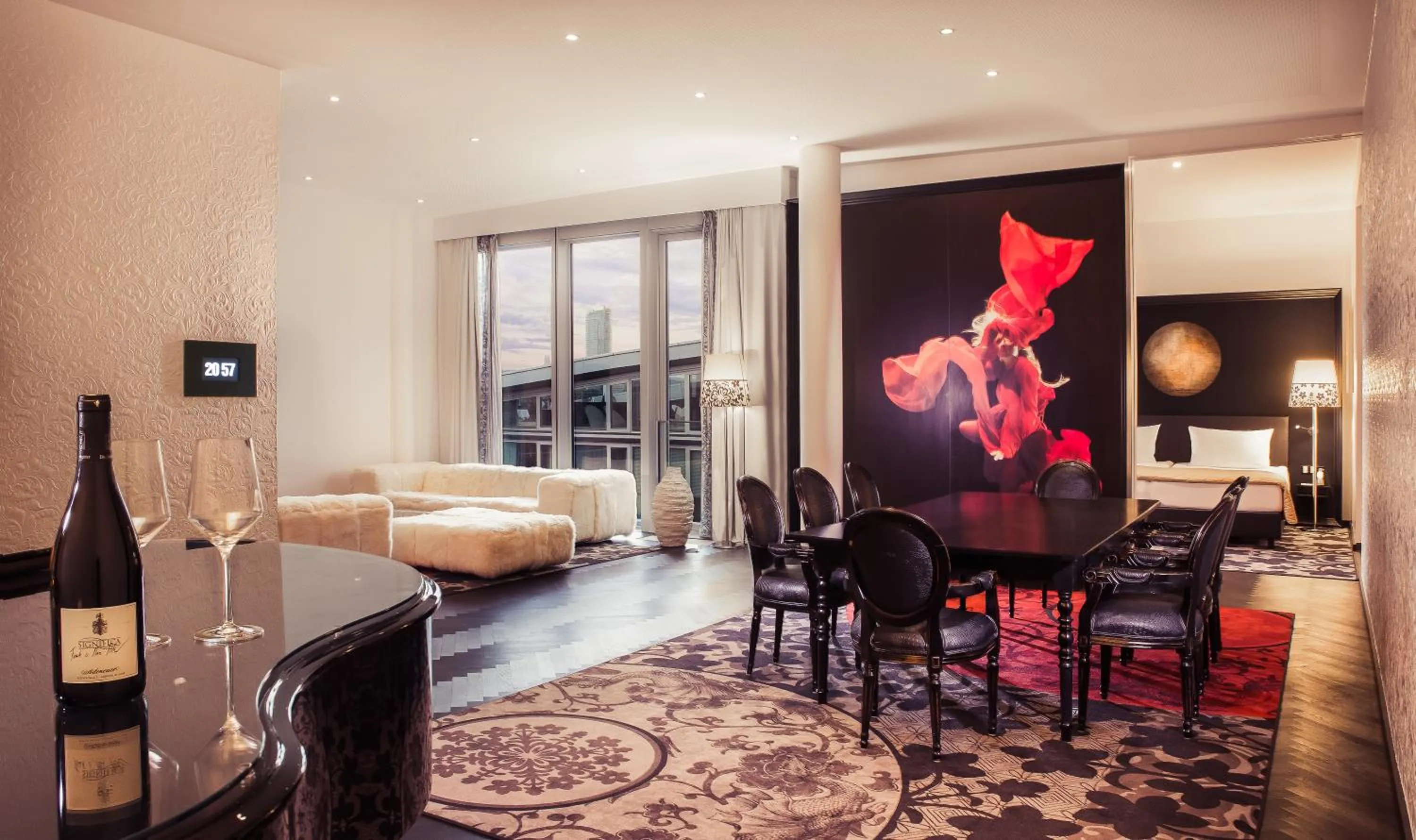 Seating area, Bed in Kameha Grand Bonn