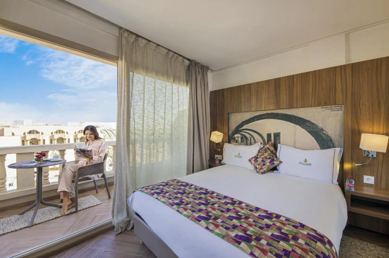 Balcony/Terrace, Bed in Melliber Appart Hotel