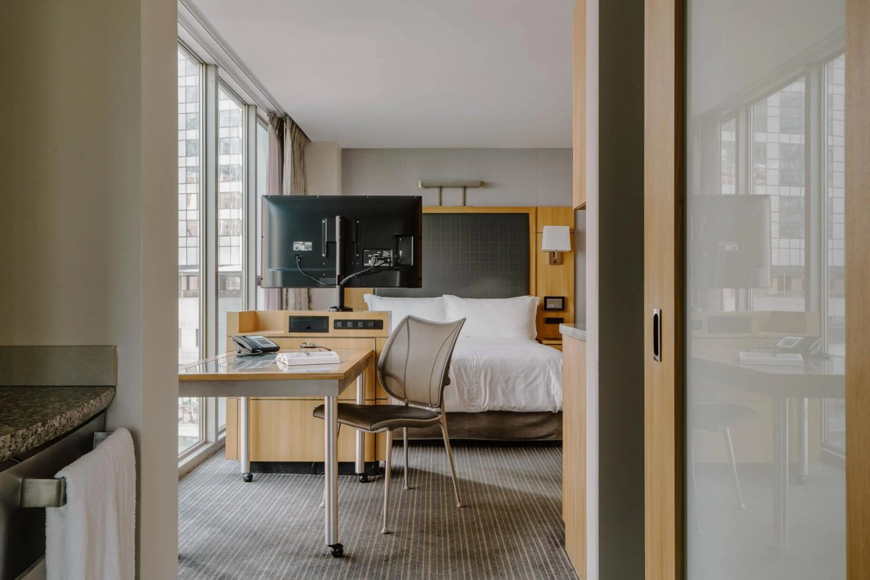 Bed in World Center Hotel