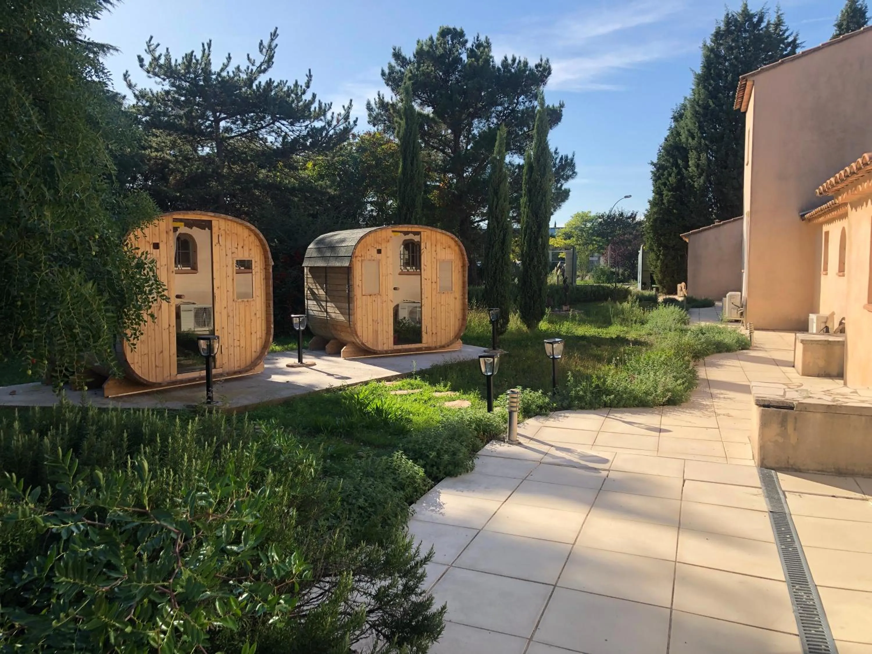 Sauna in Logis Hôtel & Spa Déjeunez Sous L'Arbre
