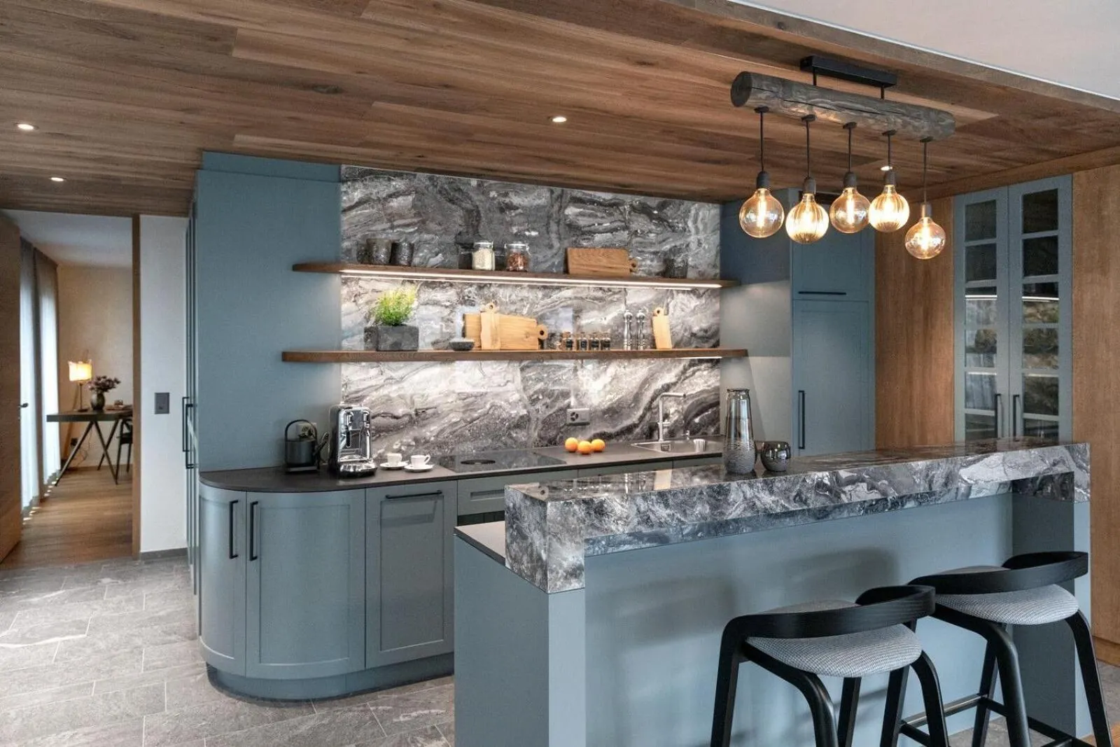 Kitchen or kitchenette in Tschuggen Grand Hotel - The Leading Hotels of the World