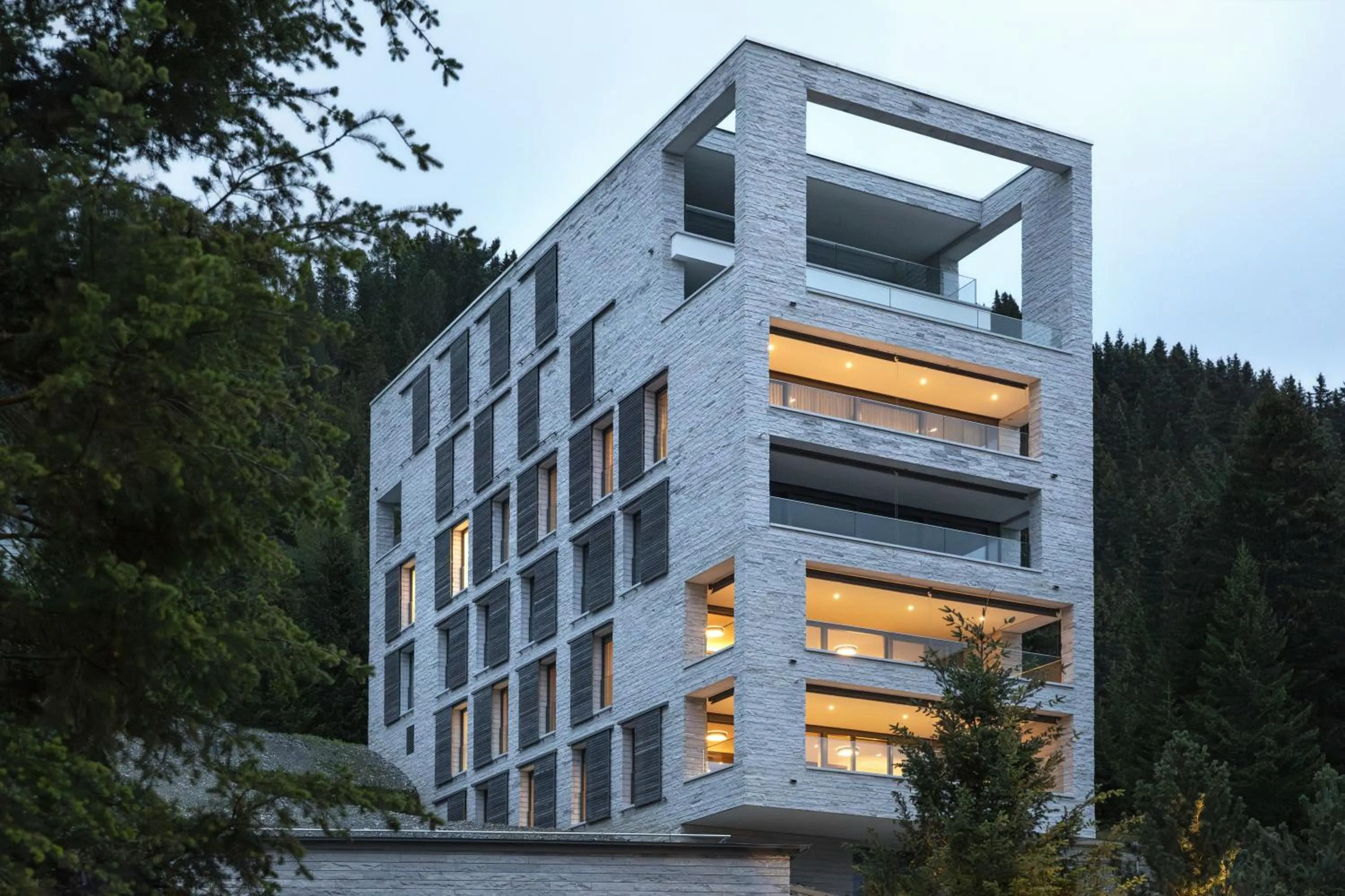 Property building in Tschuggen Grand Hotel - The Leading Hotels of the World