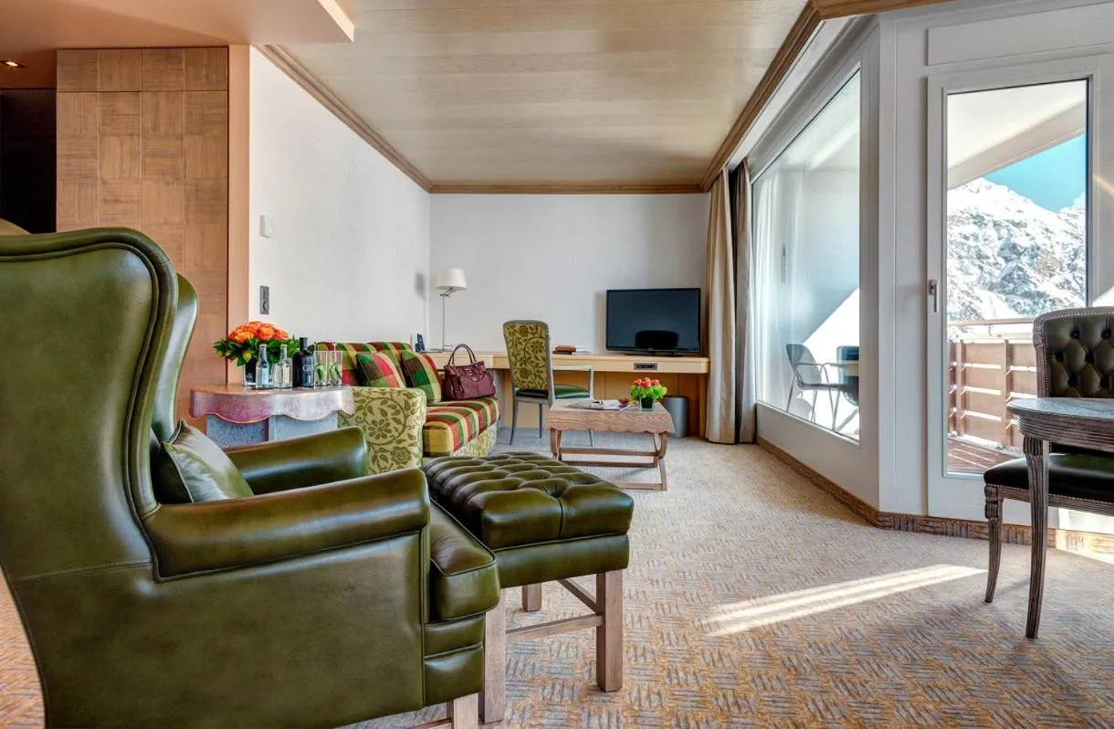 Seating area in Tschuggen Grand Hotel - The Leading Hotels of the World