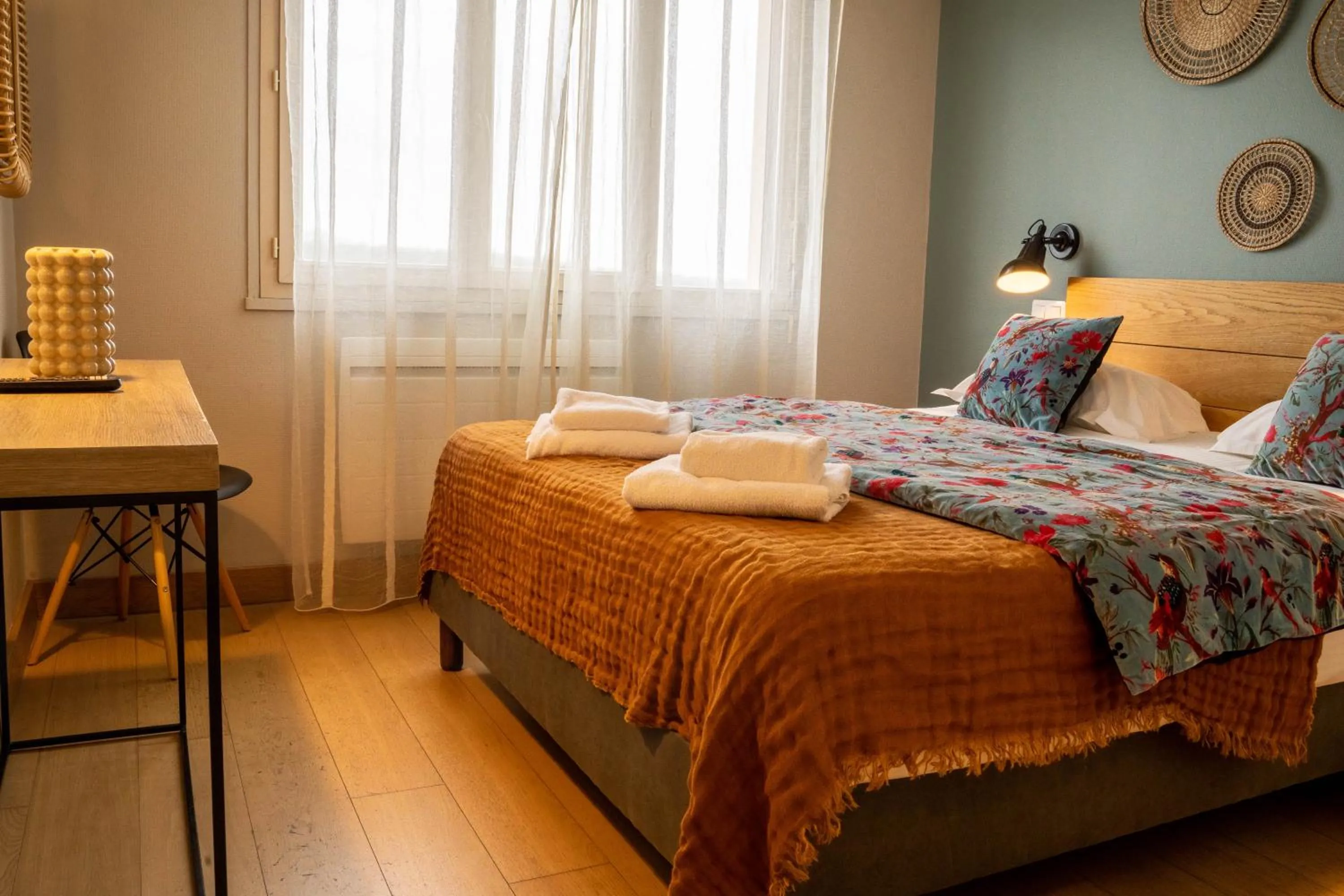 Bedroom, Bed in Logis Hôtels - Le Belvédère - Hôtel 2 étoiles et Restaurant