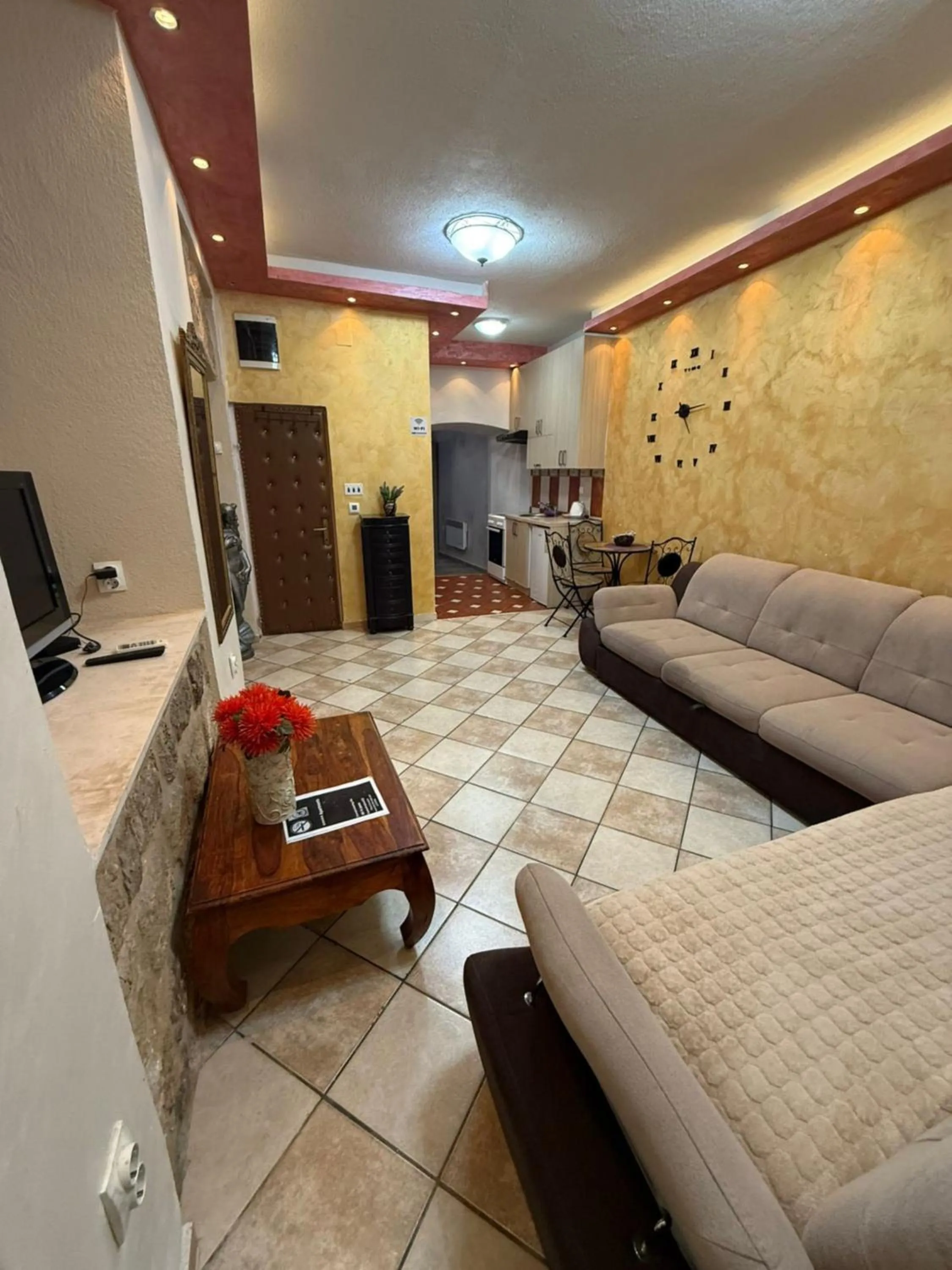 Seating area in Athos Guesthouse