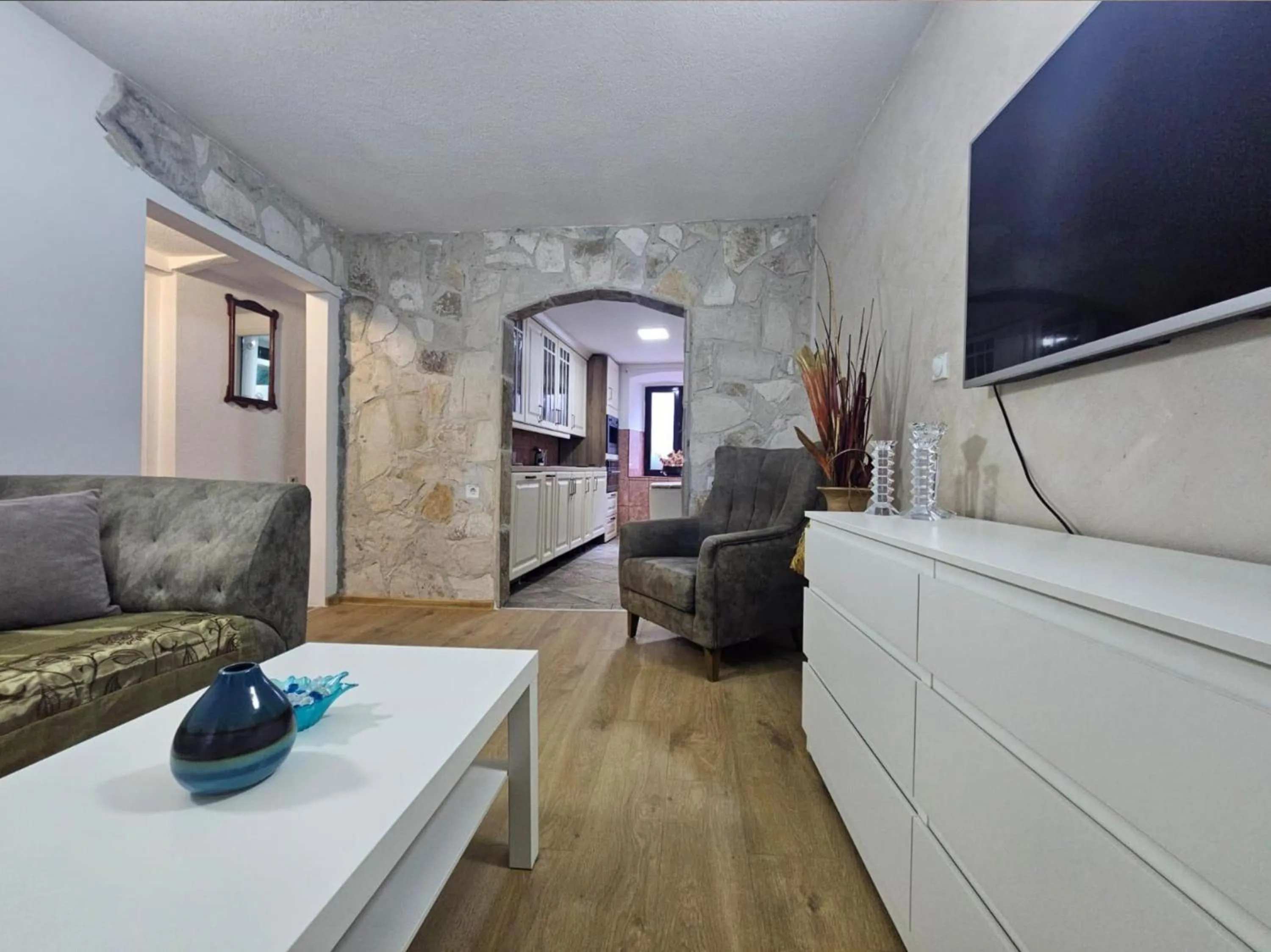 Living room in Athos Guesthouse