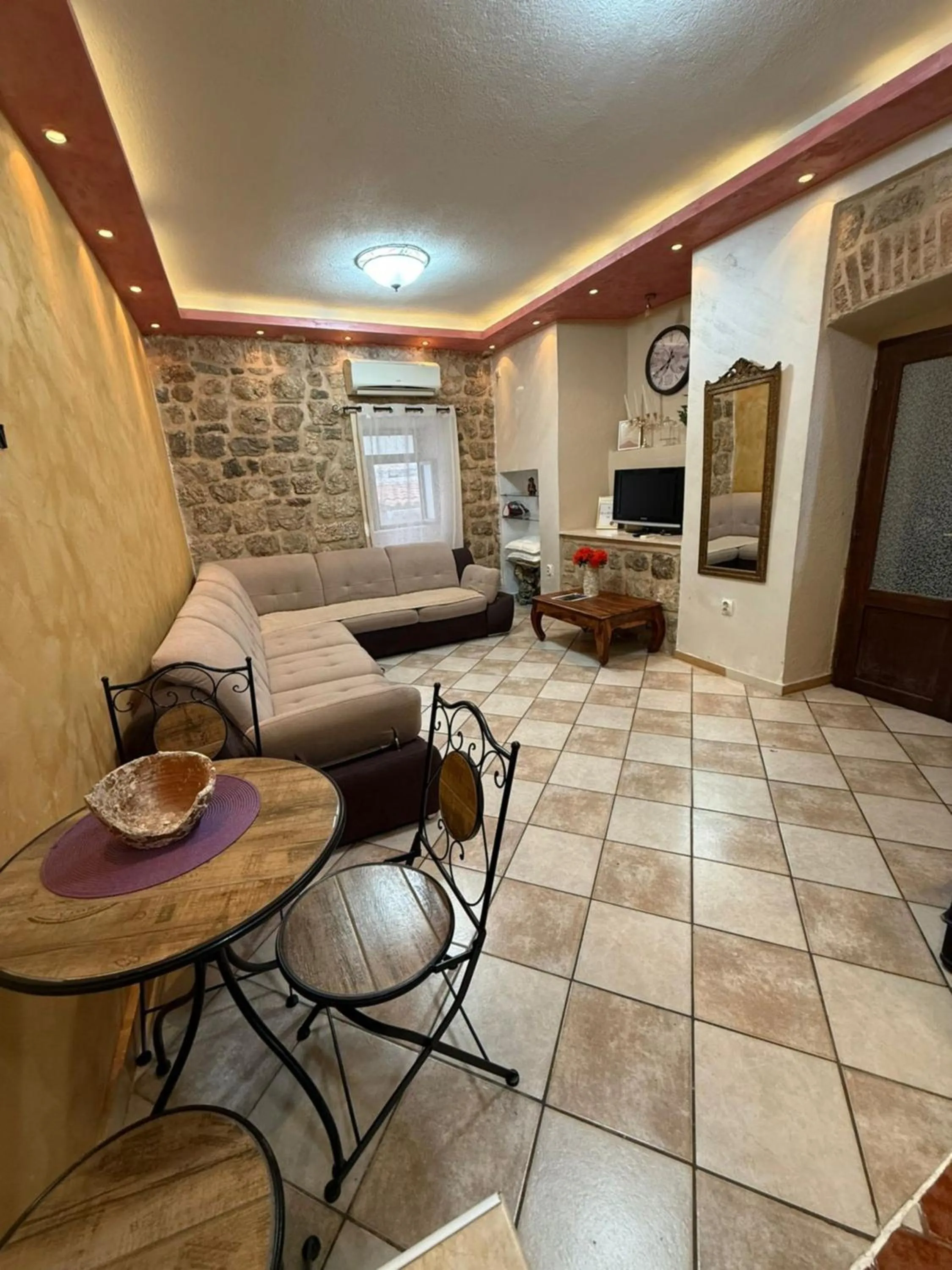 Seating area in Athos Guesthouse