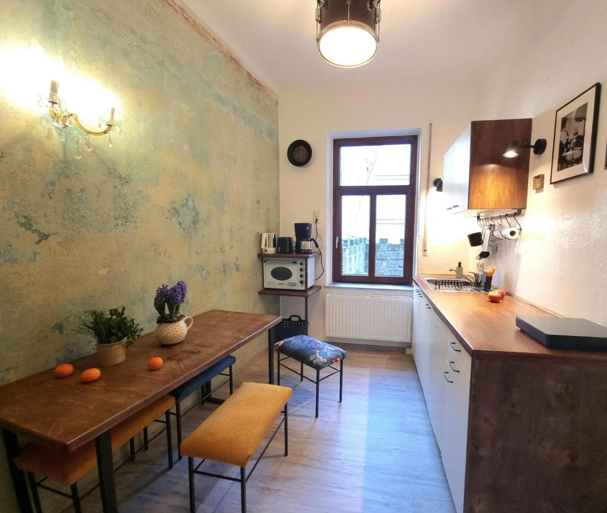 Kitchen or kitchenette in Hostel Lollis Homestay Dresden