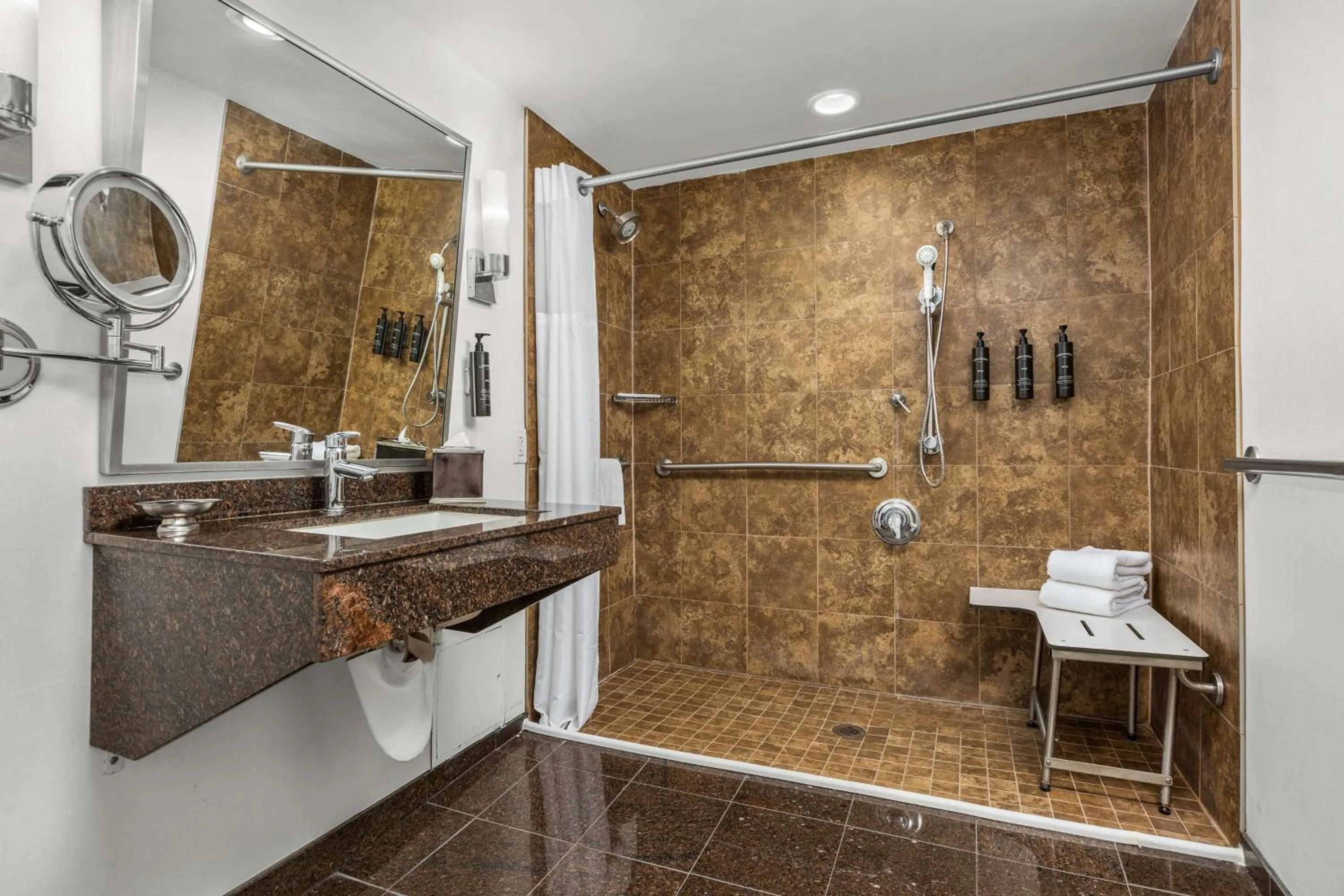 Shower in The Verve Boston Natick, Tapestry Collection by Hilton
