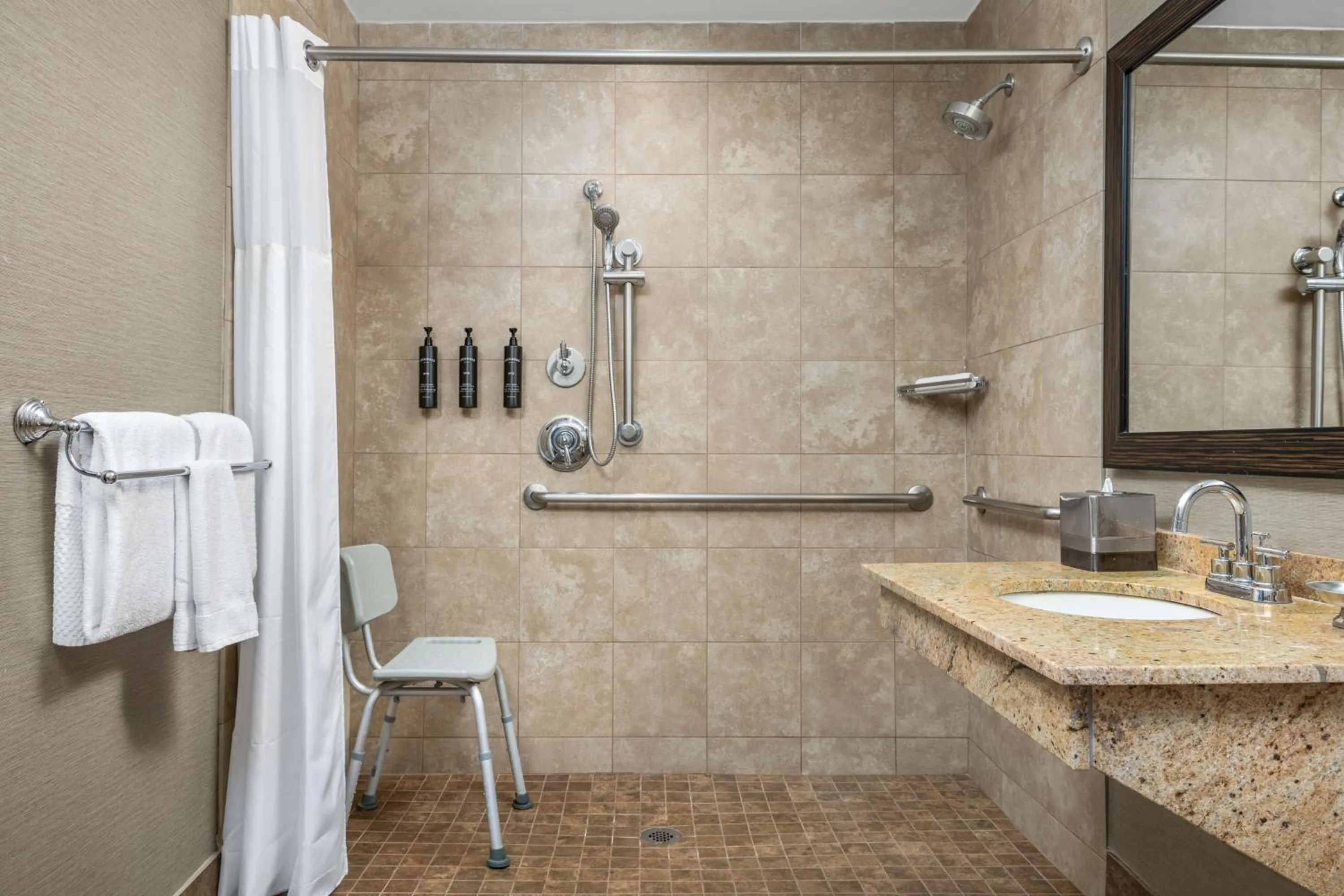 Shower in The Verve Boston Natick, Tapestry Collection by Hilton