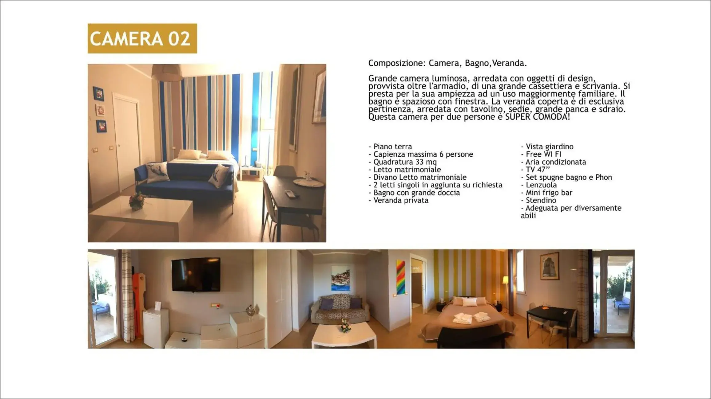 Family Room - Disability Access in Villa Giadel Family Room - Disability Access in Villa Giadel