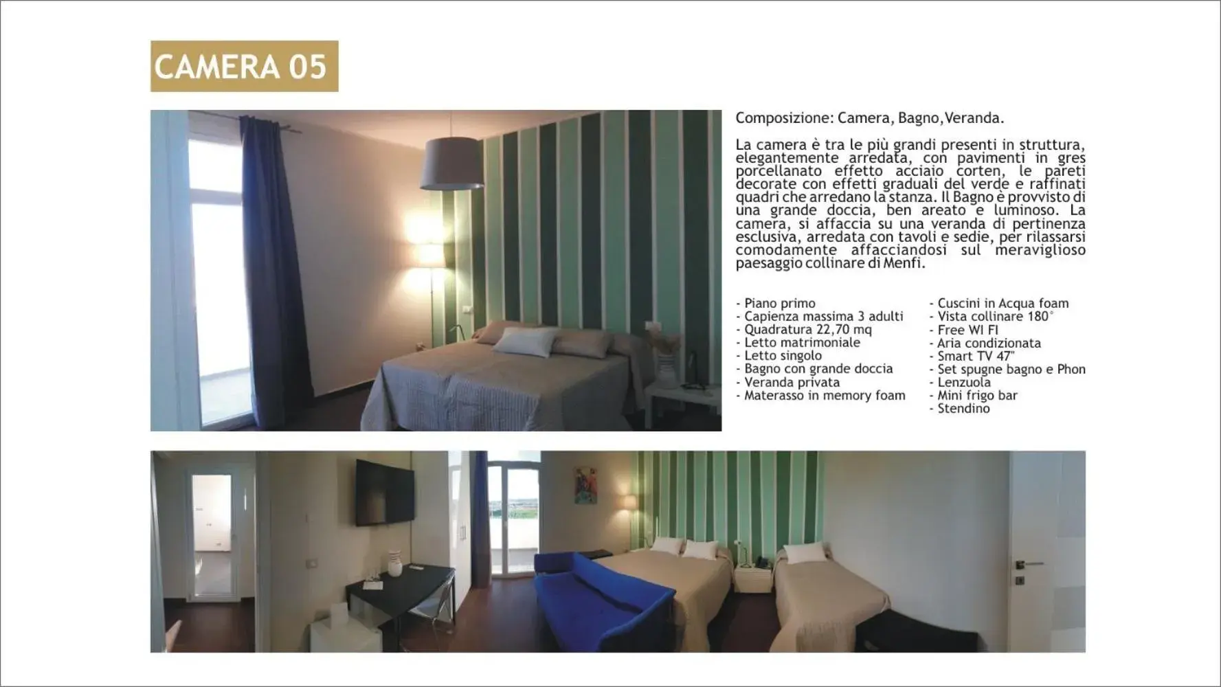 Superior Triple Room in Villa Giadel Superior Triple Room in Villa Giadel