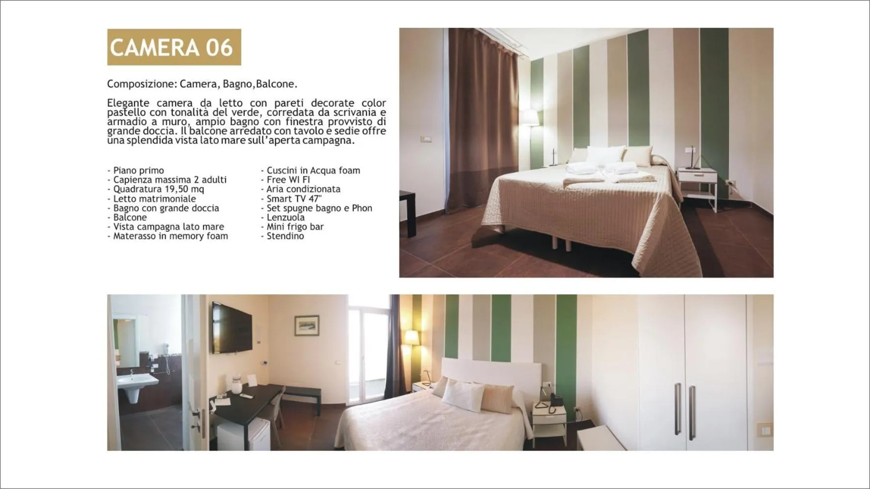 Standard Double or Twin Room with Balcony in Villa Giadel