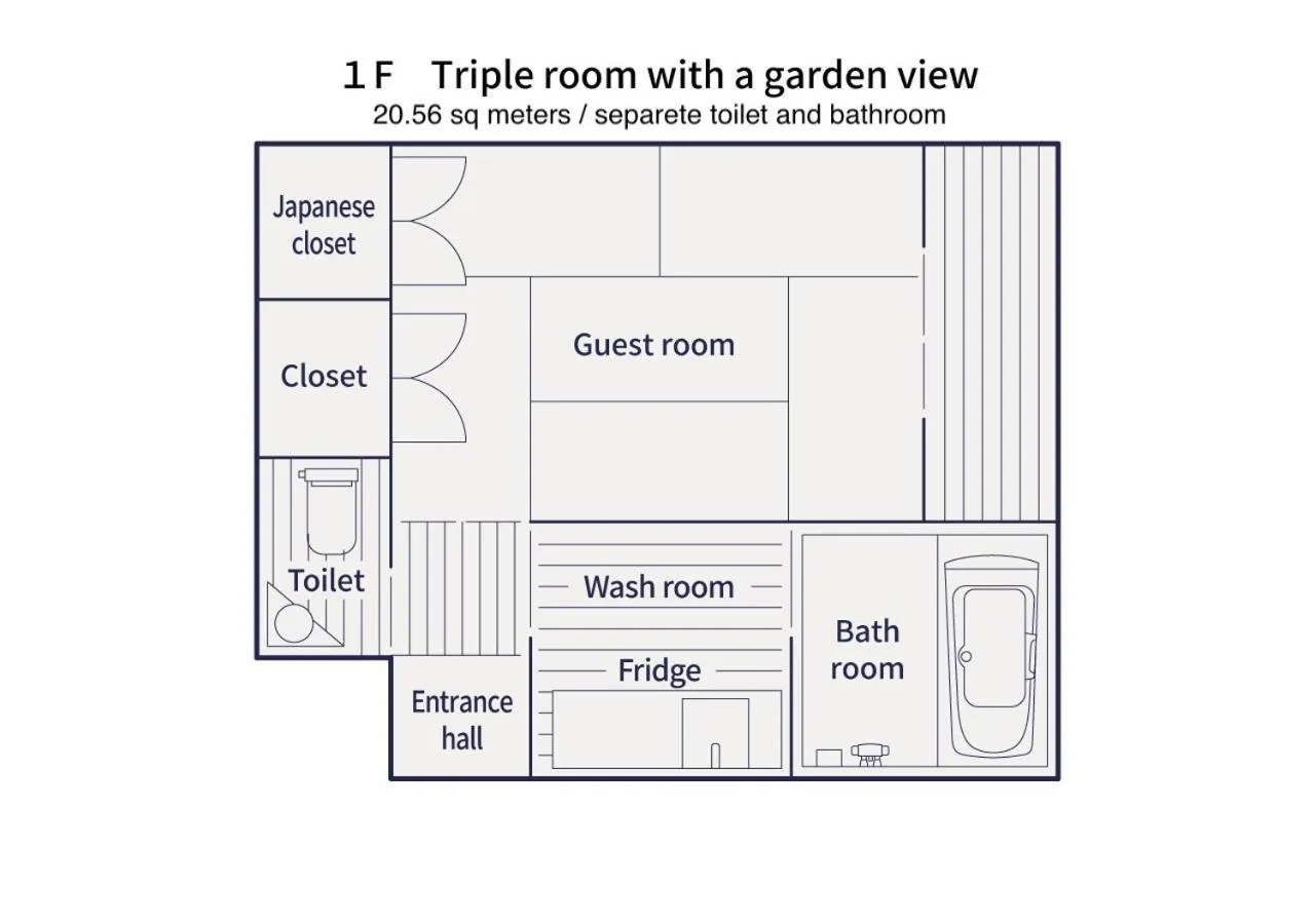 Photo of the whole room in Luck You Kyoto