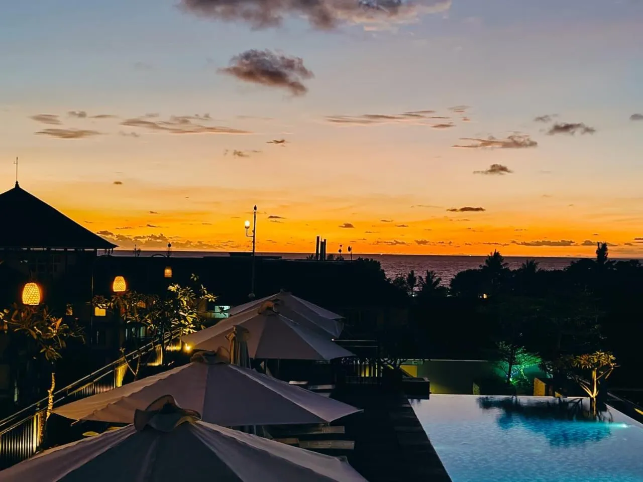 Sunset in Palette Legian Beach