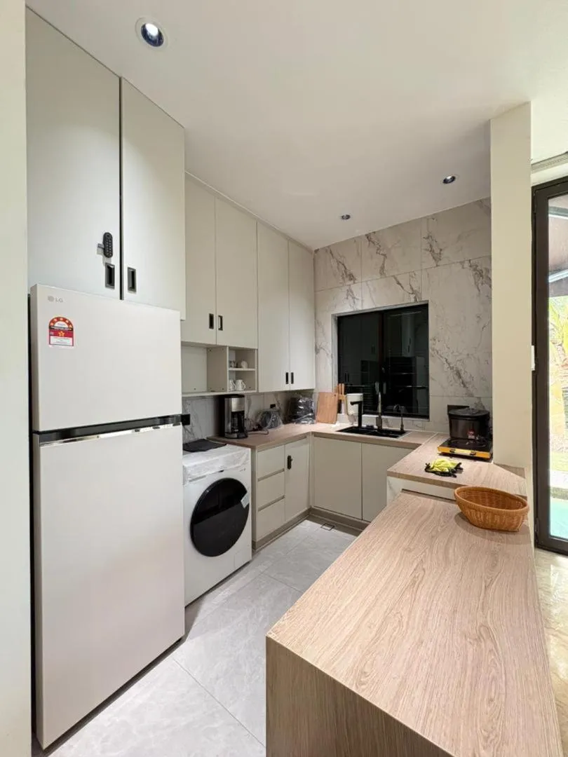 Kitchen or kitchenette in Sabah Beach Villas & Suites
