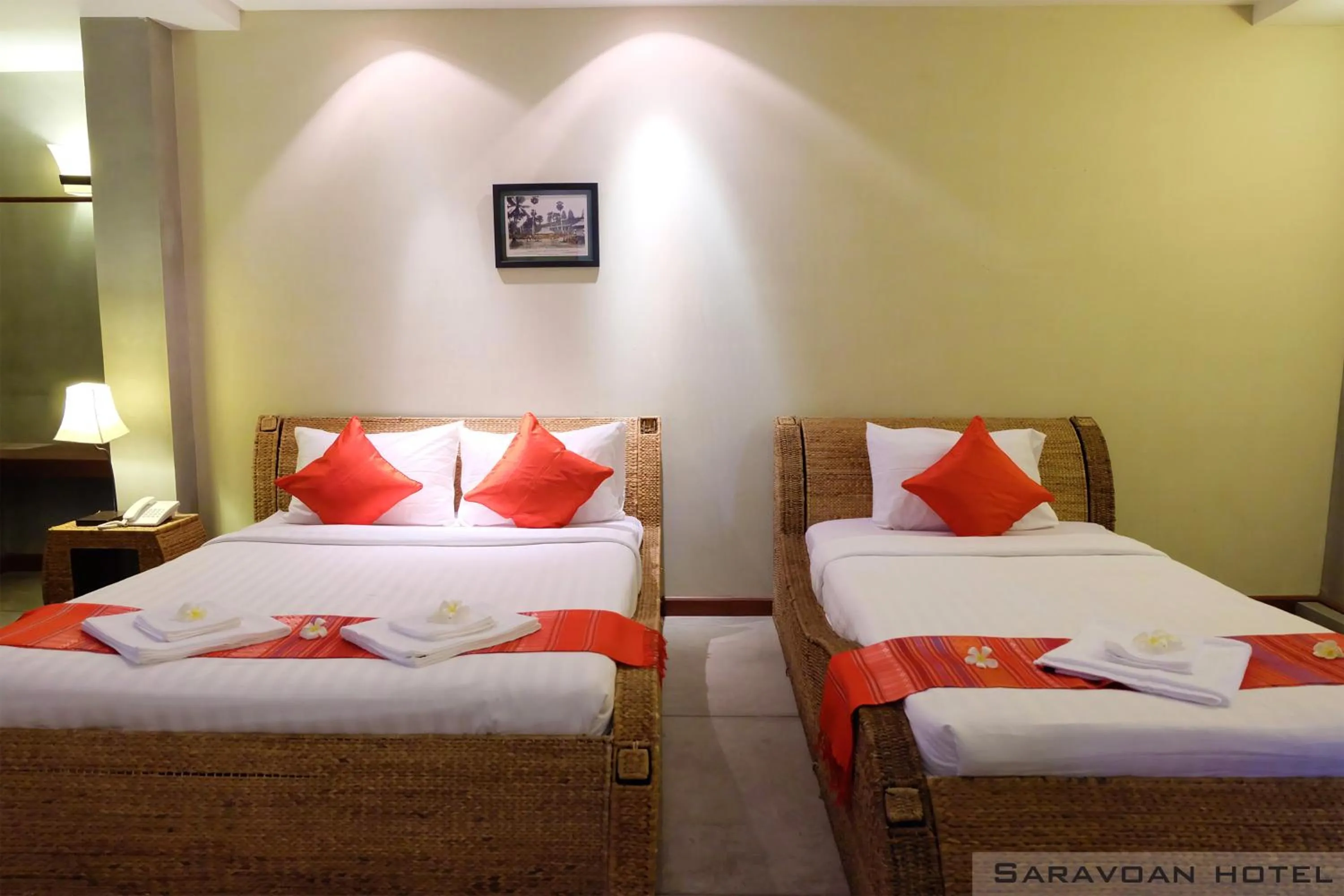 Bedroom, Bed in Saravoan Royal Palace