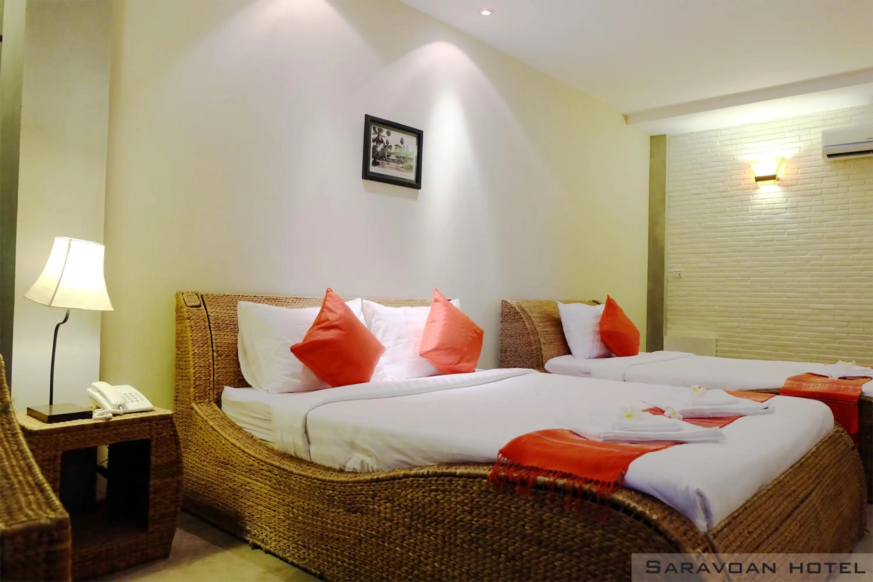 Bedroom, Bed in Saravoan Royal Palace