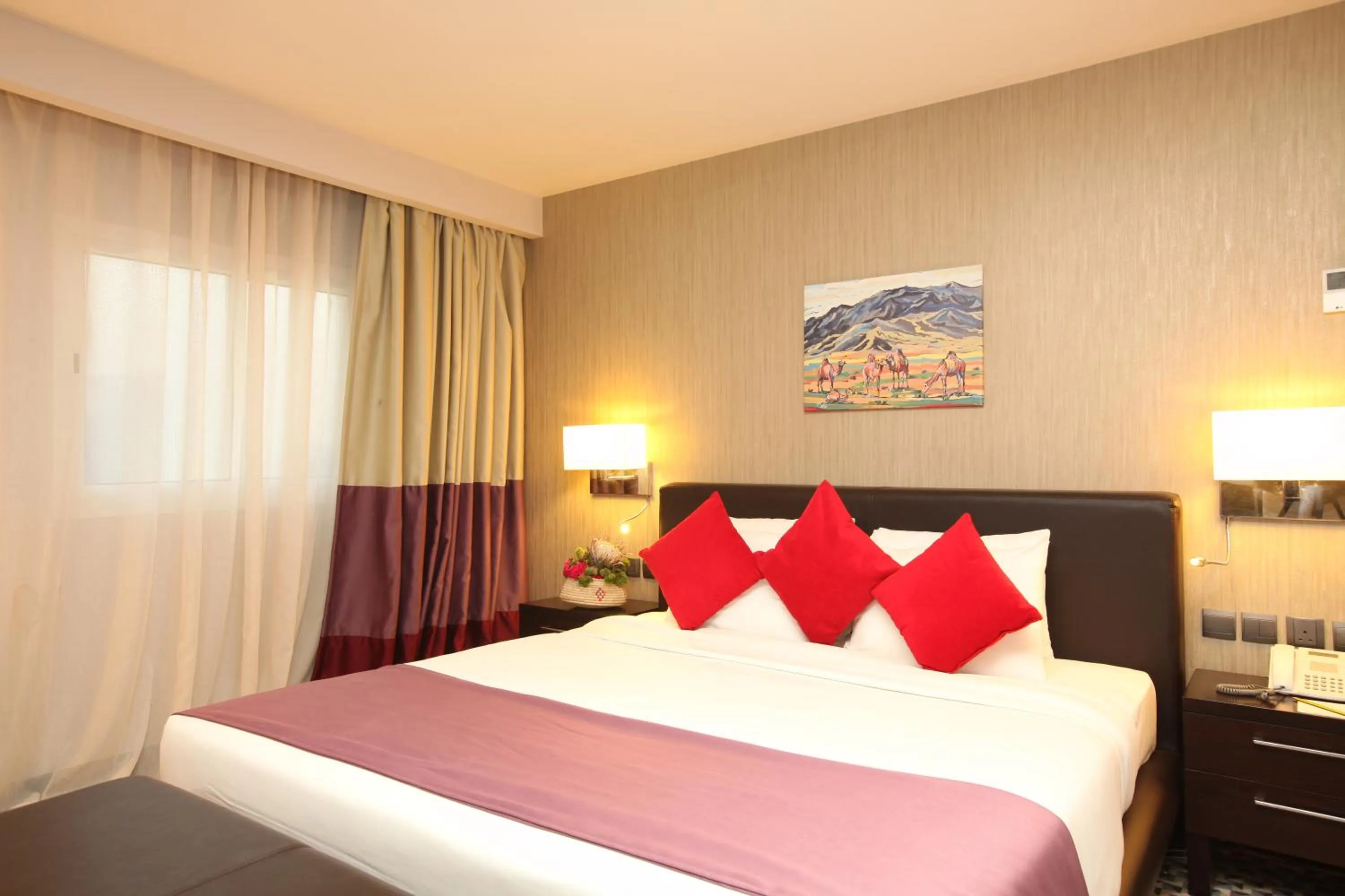 Bed in Golden Tulip Hail