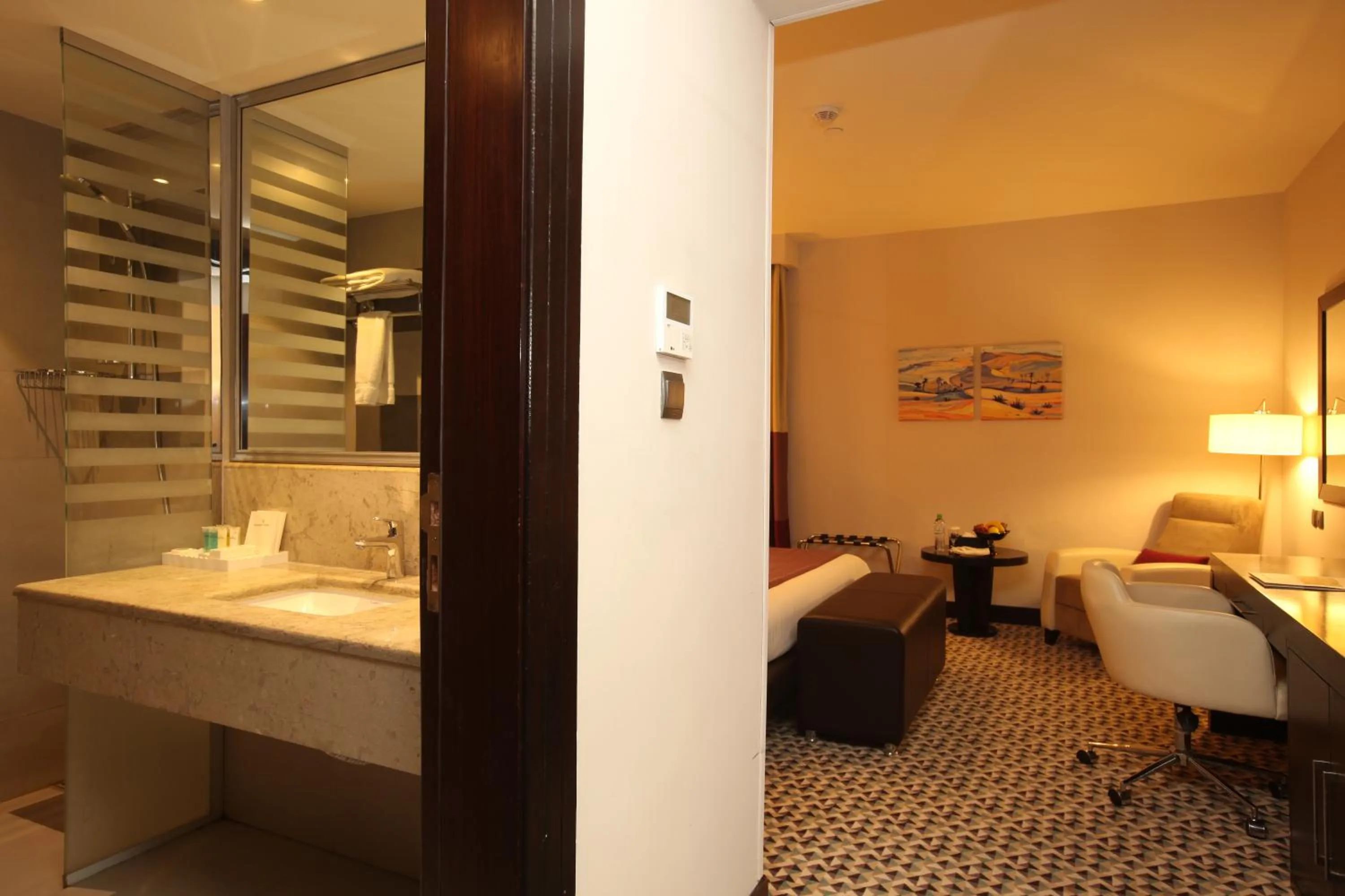 Bed in Golden Tulip Hail