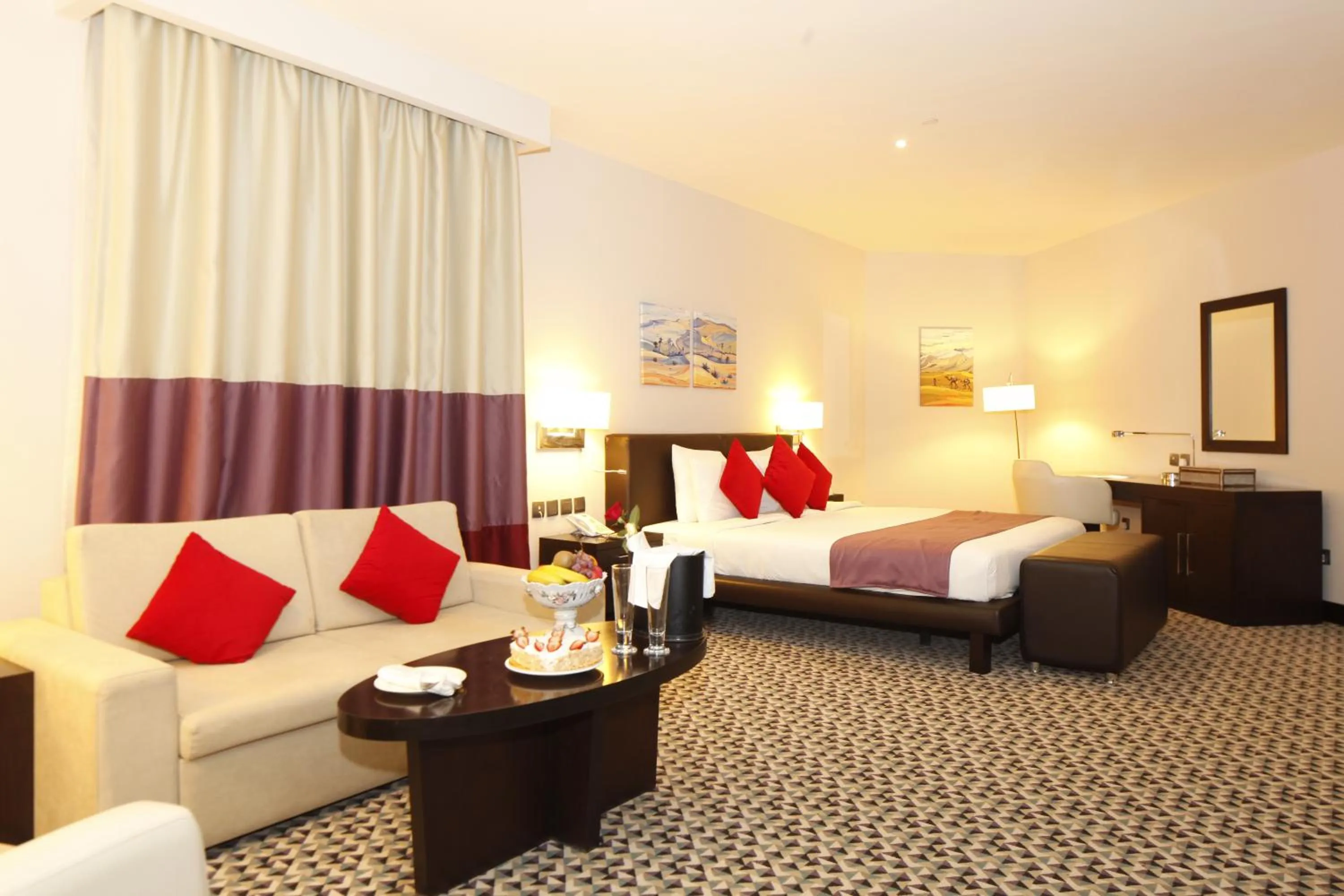 Bed in Golden Tulip Hail