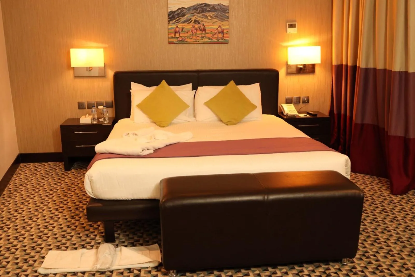 Bed in Golden Tulip Hail